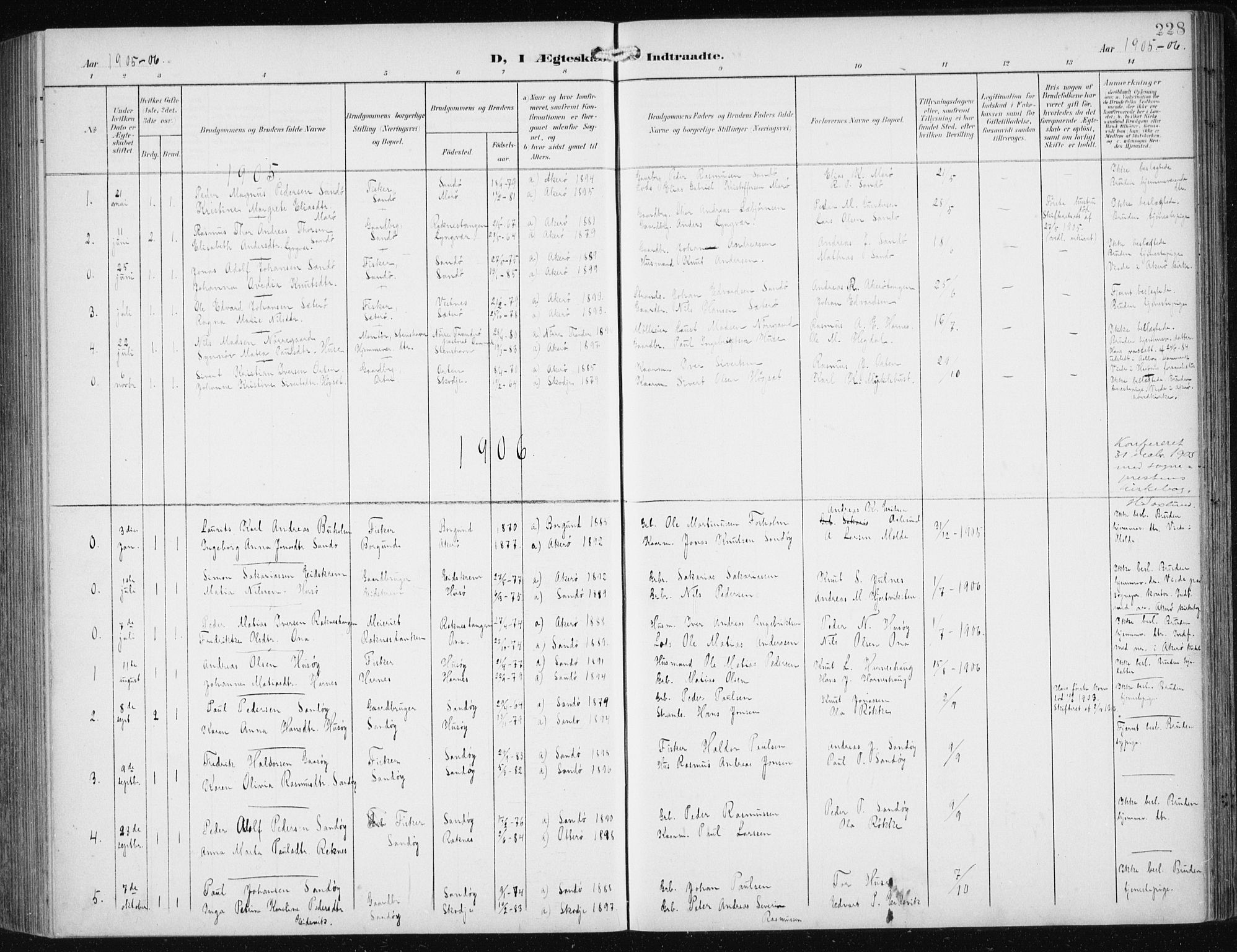 Ministerialprotokoller, klokkerbøker og fødselsregistre - Møre og Romsdal, AV/SAT-A-1454/561/L0733: Parish register (copy) no. 561C03, 1900-1940, p. 228