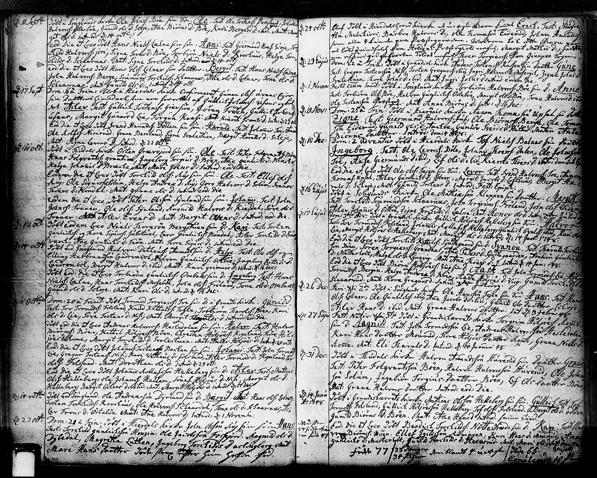 Hjartdal kirkebøker, SAKO/A-270/F/Fa/L0003: Parish register (official) no. I 3, 1727-1775, p. 65