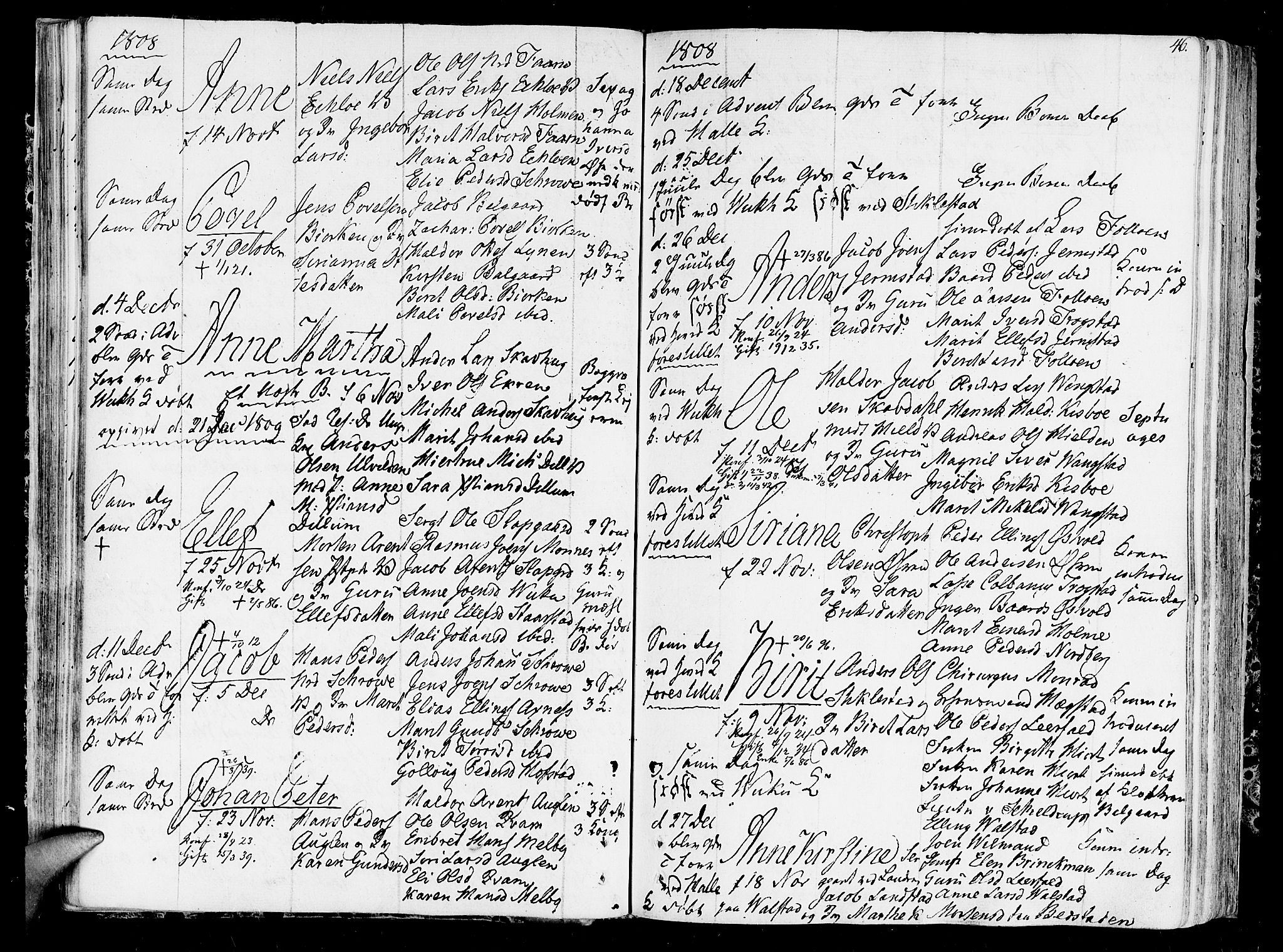 Ministerialprotokoller, klokkerbøker og fødselsregistre - Nord-Trøndelag, SAT/A-1458/723/L0233: Parish register (official) no. 723A04, 1805-1816, p. 46