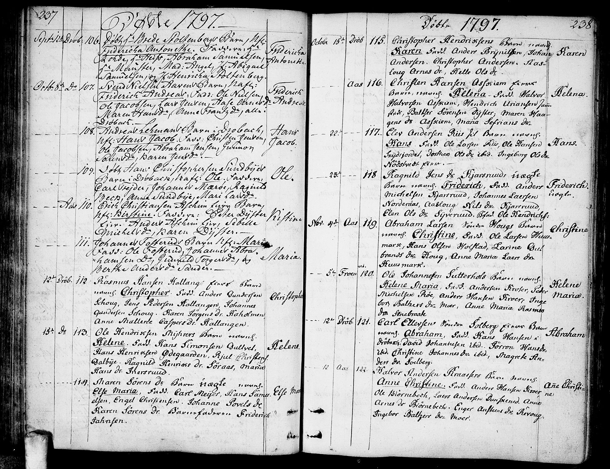 Ås prestekontor Kirkebøker, SAO/A-10894/F/Fa/L0002: Parish register (official) no. I 2, 1778-1813, p. 237-238