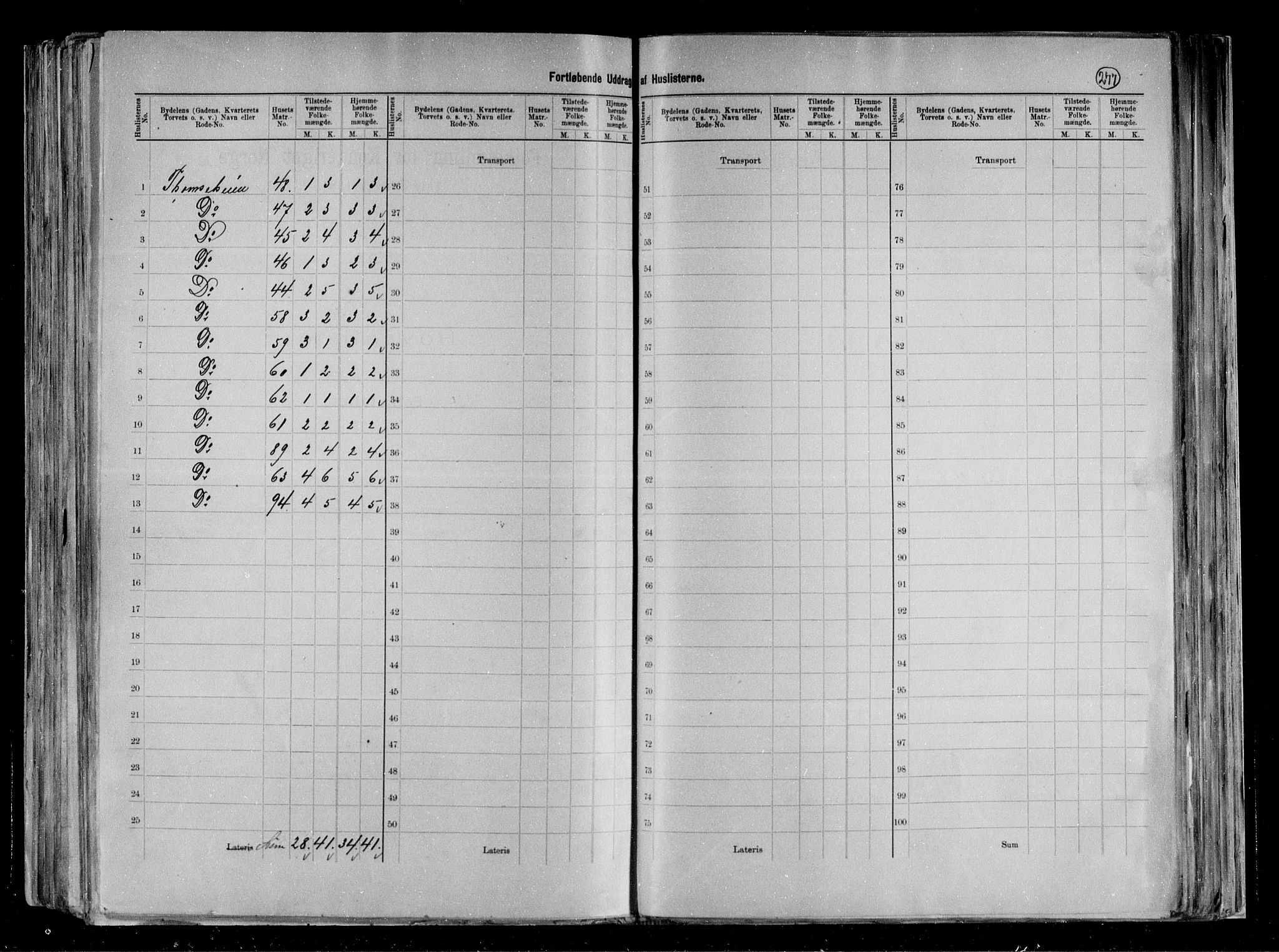 RA, 1891 census for 0801 Kragerø, 1891, p. 62