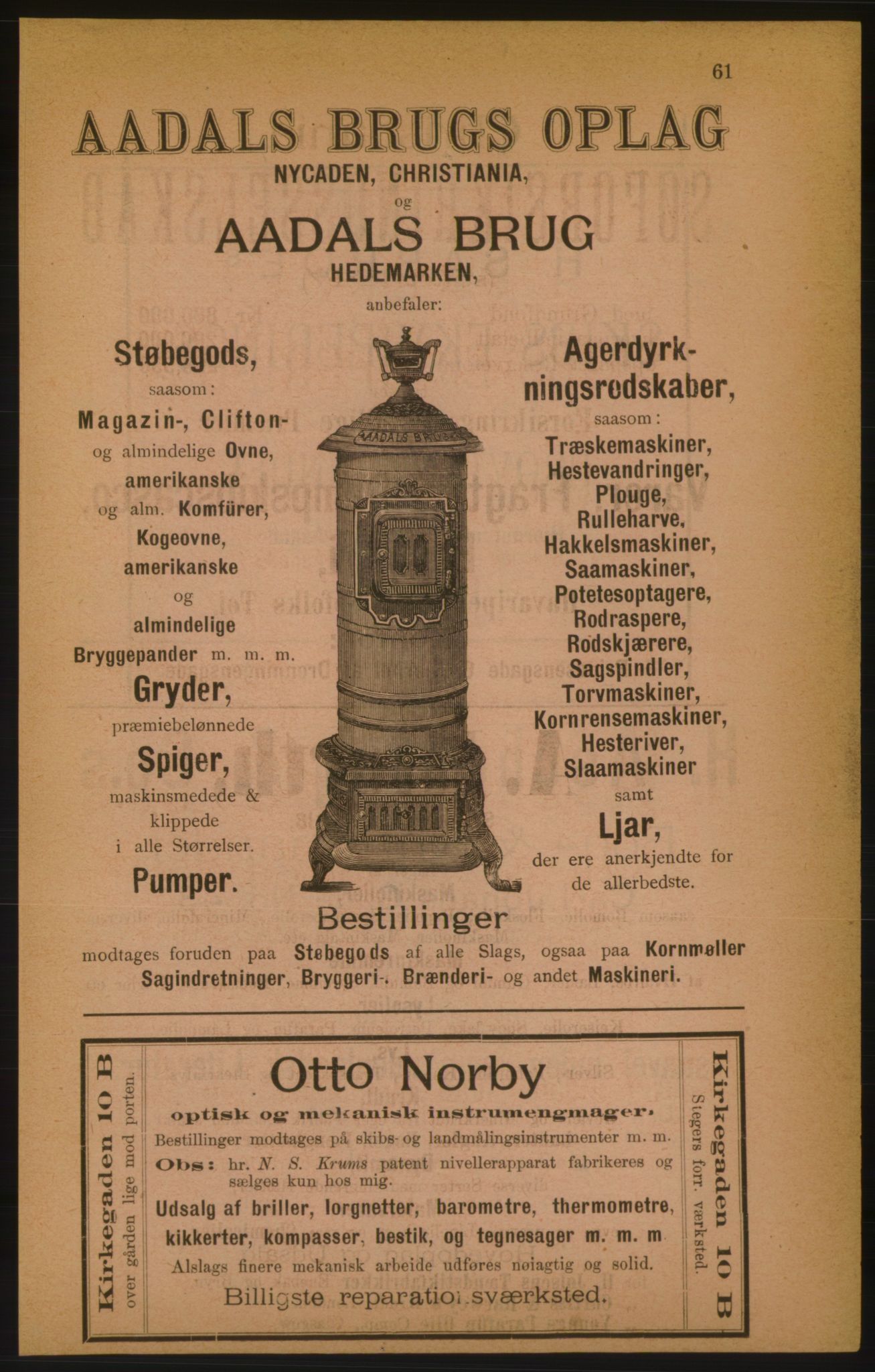 Kristiania/Oslo adressebok, PUBL/-, 1886, p. 61