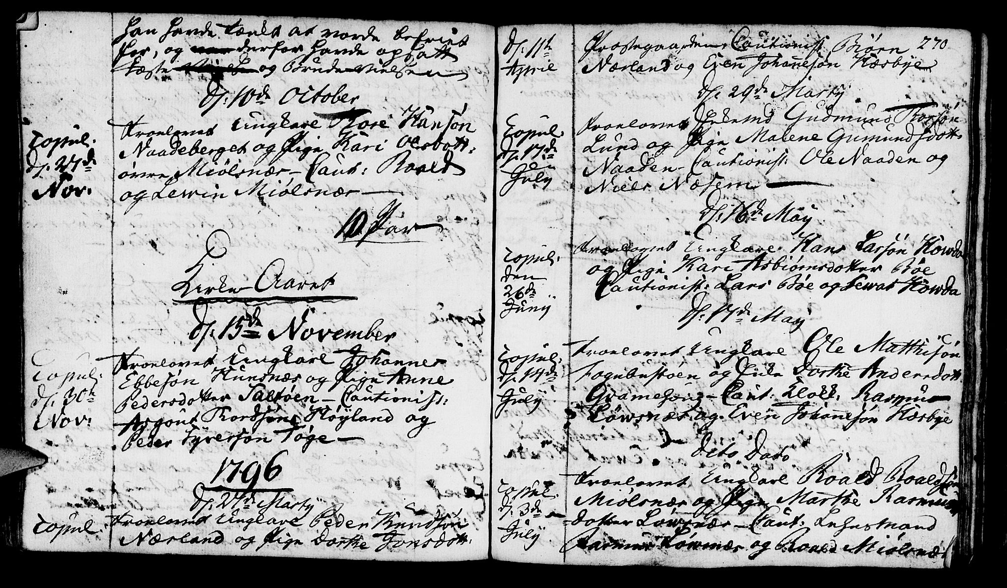 Finnøy sokneprestkontor, SAST/A-101825/H/Ha/Haa/L0005: Parish register (official) no. A 5, 1773-1816, p. 270