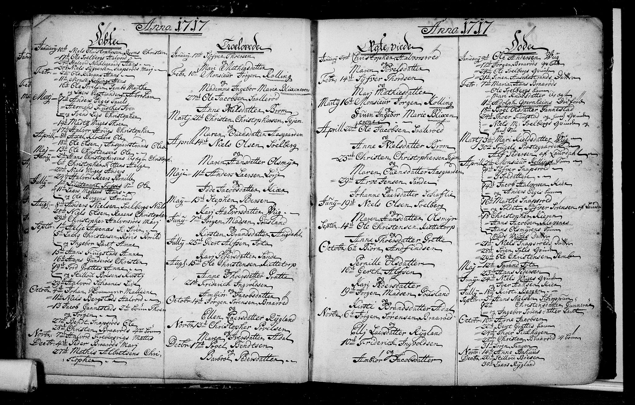 Borre kirkebøker, SAKO/A-338/F/Fa/L0001: Parish register (official) no. I 1, 1710-1750, p. 9