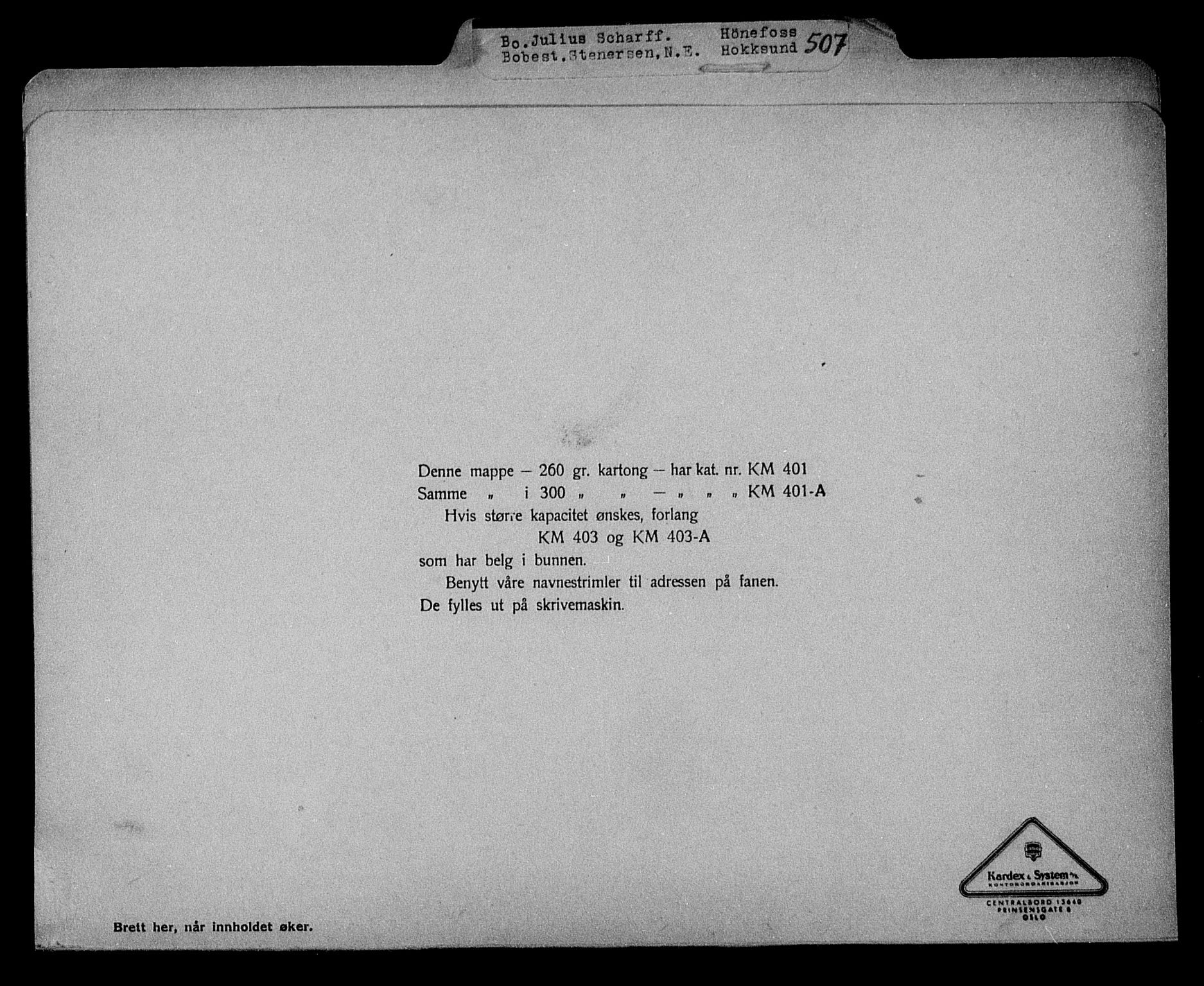 Justisdepartementet, Tilbakeføringskontoret for inndratte formuer, RA/S-1564/H/Hc/Hcd/L1005: --, 1945-1947, p. 581