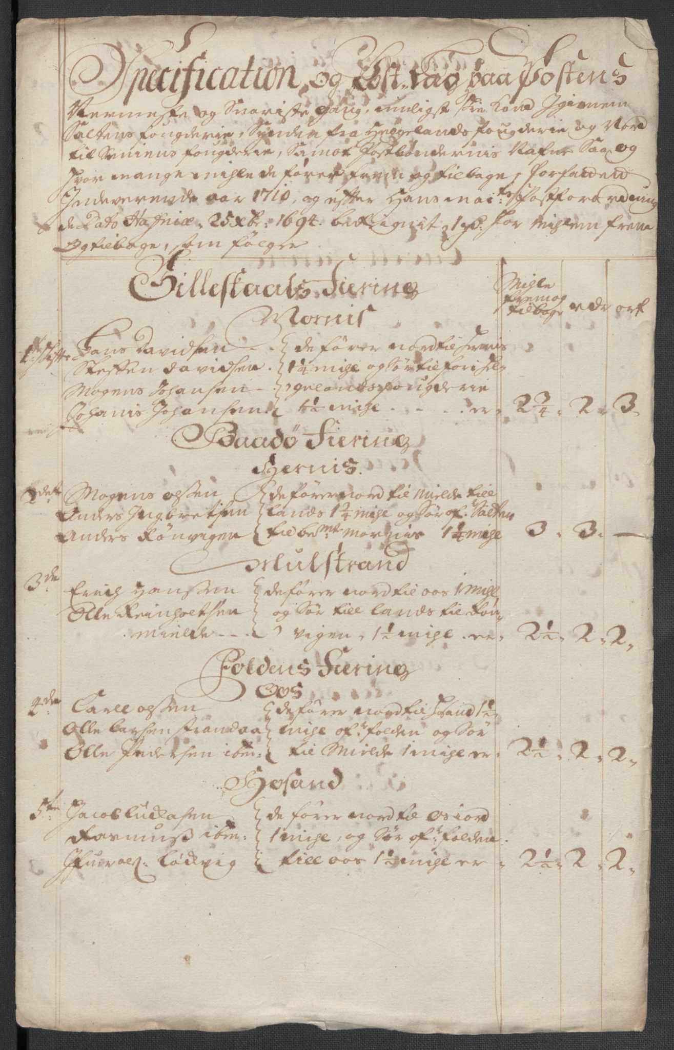 Rentekammeret inntil 1814, Reviderte regnskaper, Fogderegnskap, AV/RA-EA-4092/R66/L4581: Fogderegnskap Salten, 1707-1710, p. 498