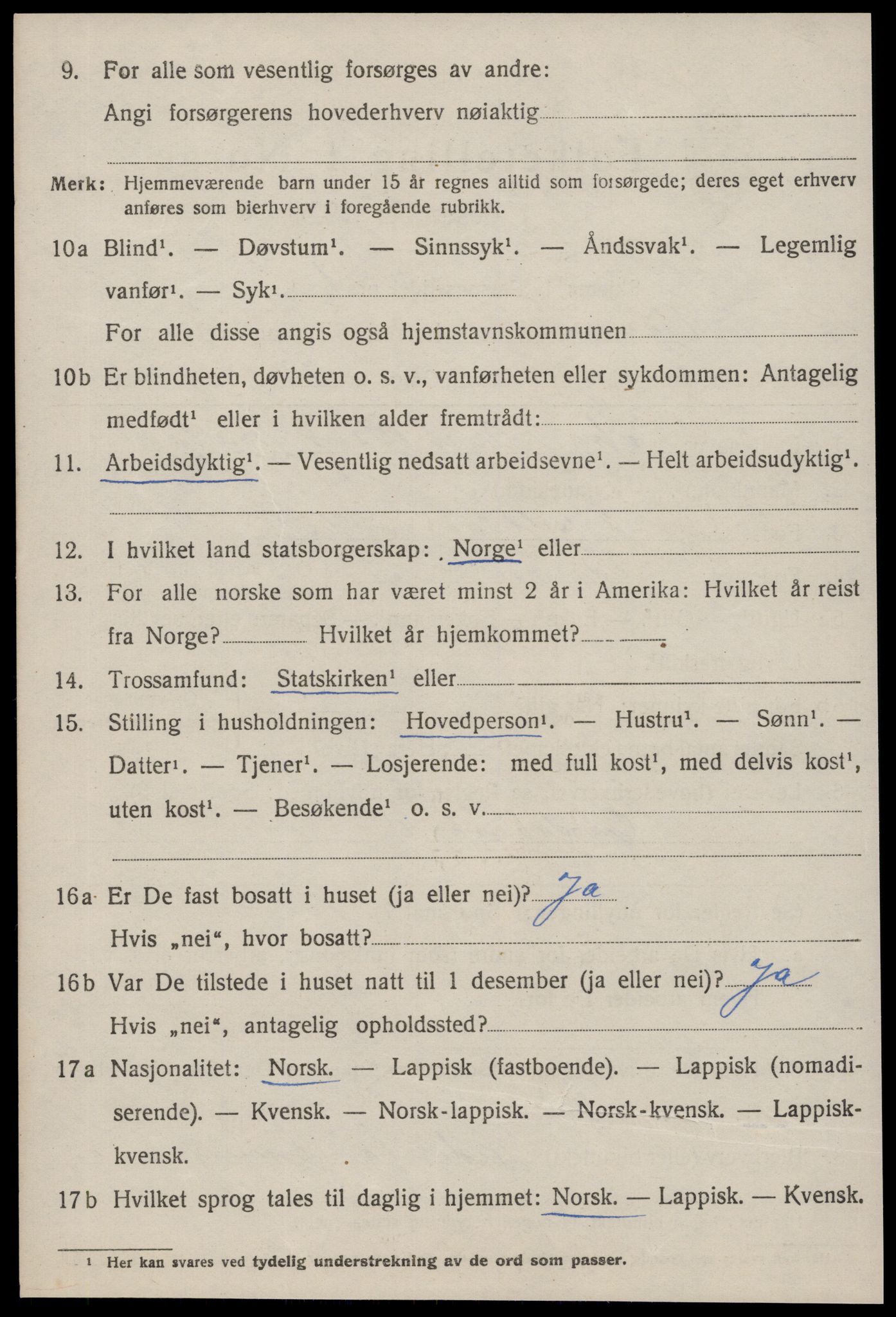 SAT, 1920 census for Stjørna, 1920, p. 4599