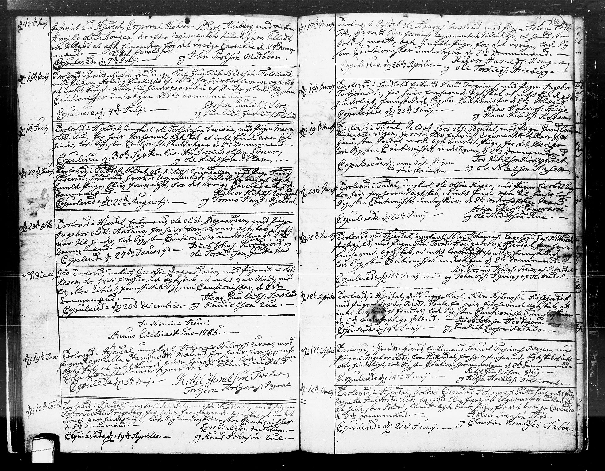 Hjartdal kirkebøker, AV/SAKO-A-270/F/Fa/L0004: Parish register (official) no. I 4, 1727-1795, p. 66