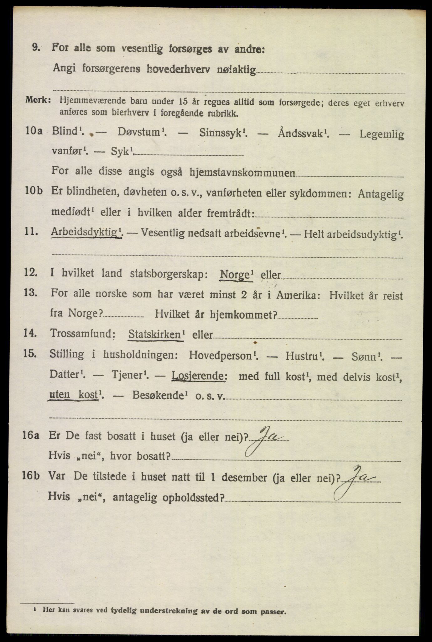 SAH, 1920 census for Trysil, 1920, p. 2772