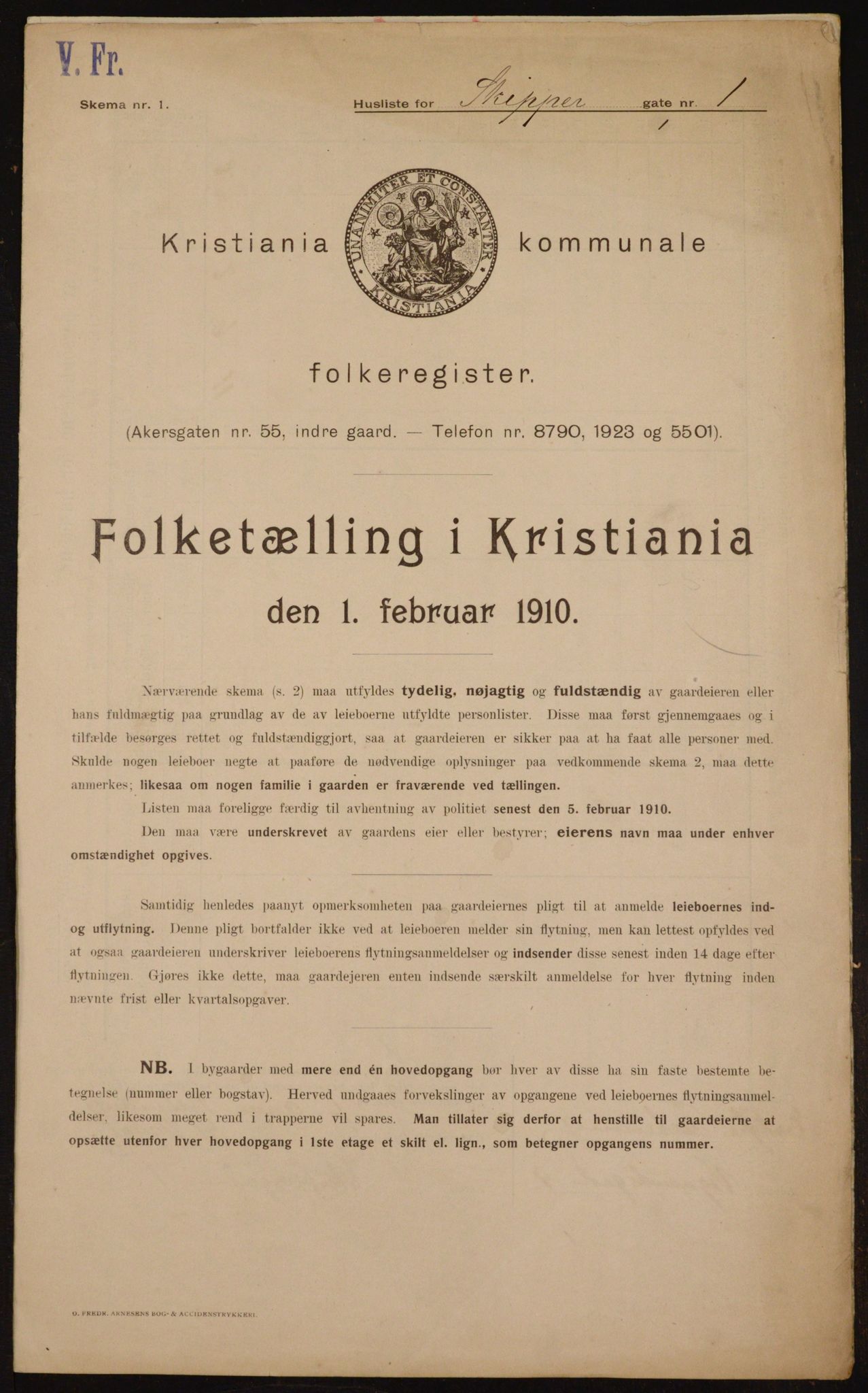 OBA, Municipal Census 1910 for Kristiania, 1910, p. 91036