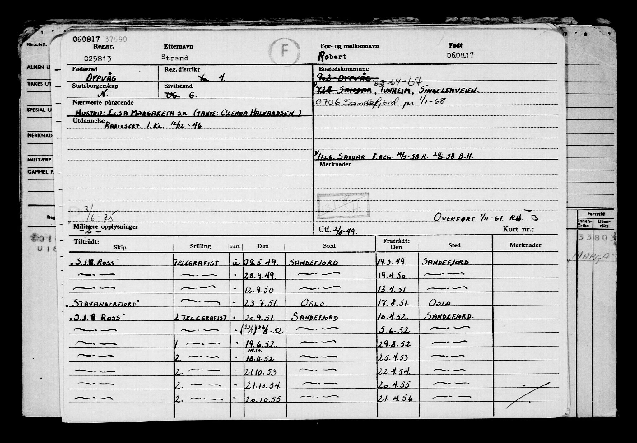 Direktoratet for sjømenn, AV/RA-S-3545/G/Gb/L0150: Hovedkort, 1917, p. 758