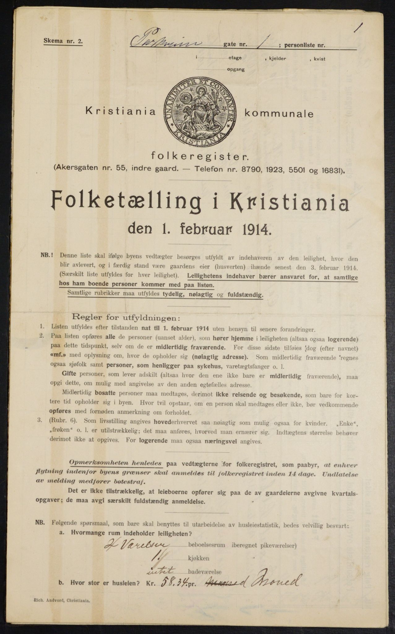 OBA, Municipal Census 1914 for Kristiania, 1914, p. 77838