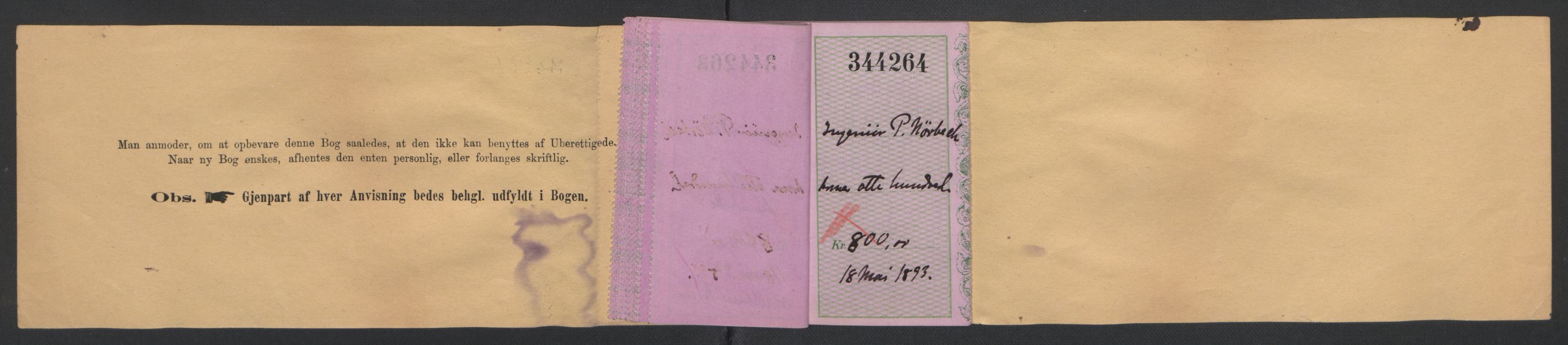 Arbeidskomitéen for Fridtjof Nansens polarekspedisjon, AV/RA-PA-0061/R/L0007/0003: Regnskap / Creditbankens conto couranter vedk. polarekspedisjon, 1891-1897, p. 17