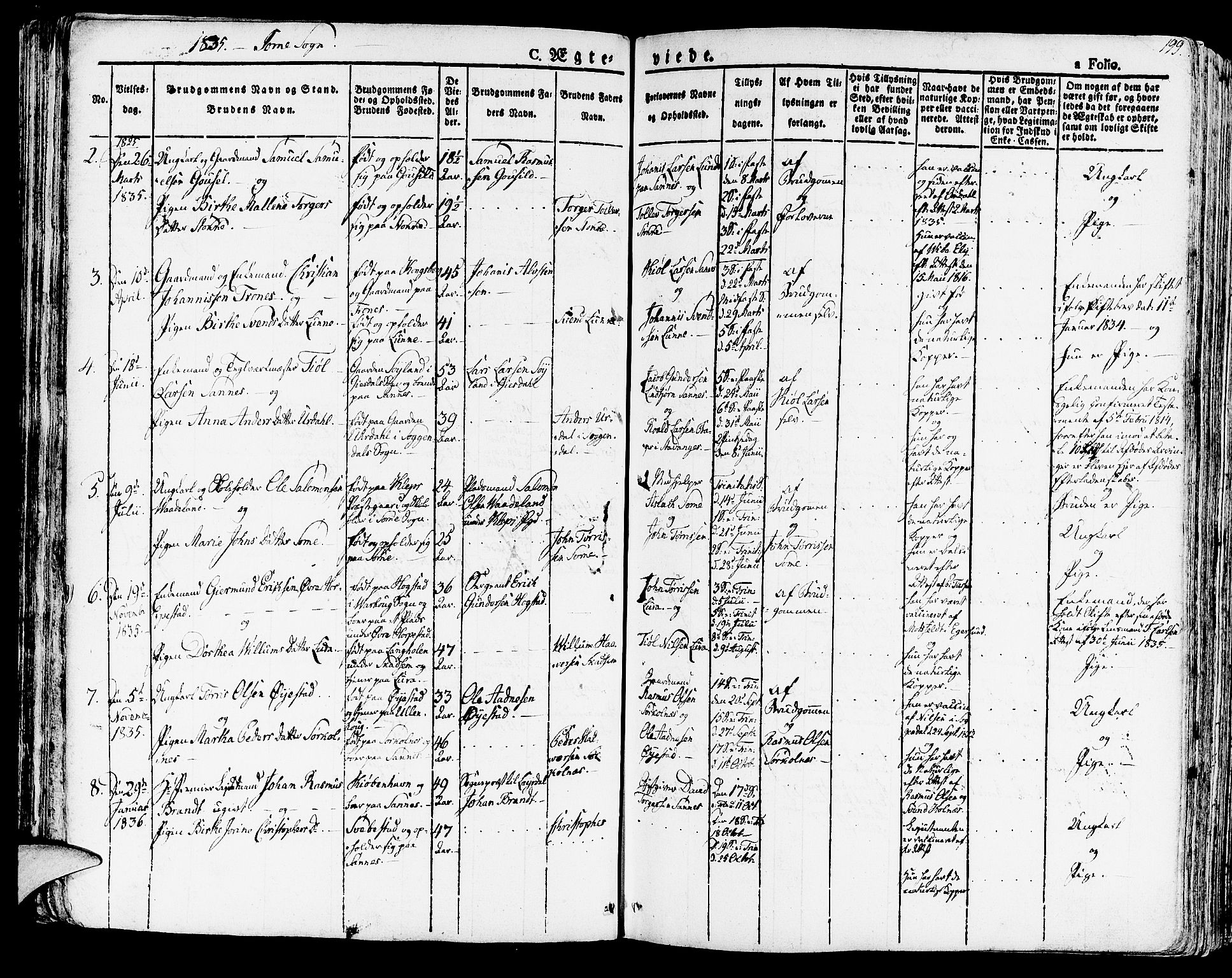 Høyland sokneprestkontor, AV/SAST-A-101799/001/30BA/L0007: Parish register (official) no. A 7 /2, 1825-1841, p. 199
