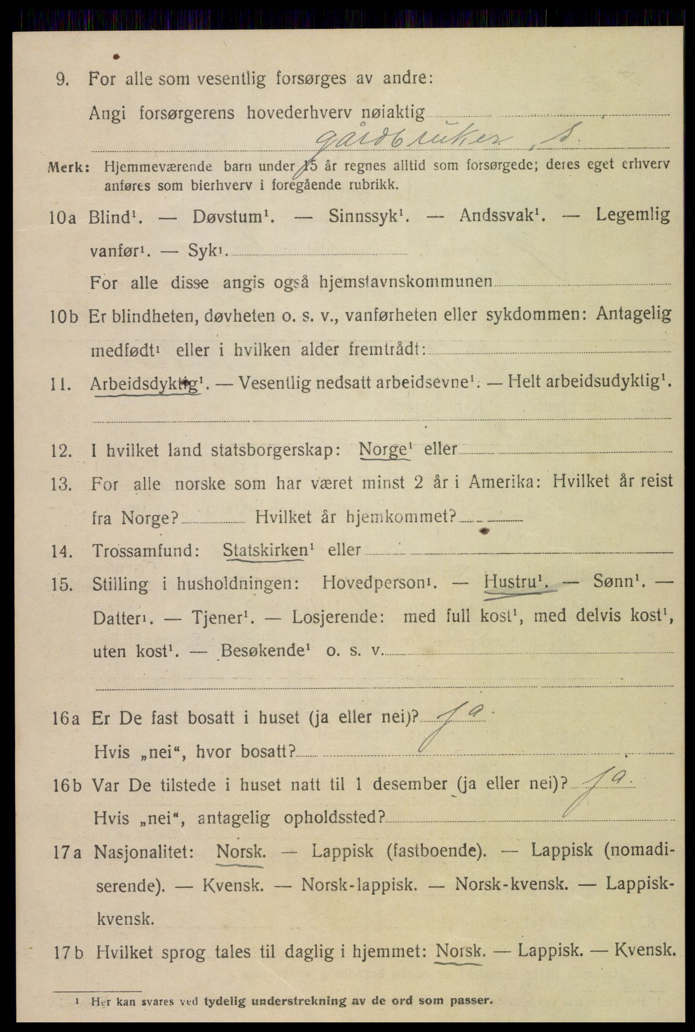 SAT, 1920 census for Åsen, 1920, p. 1711