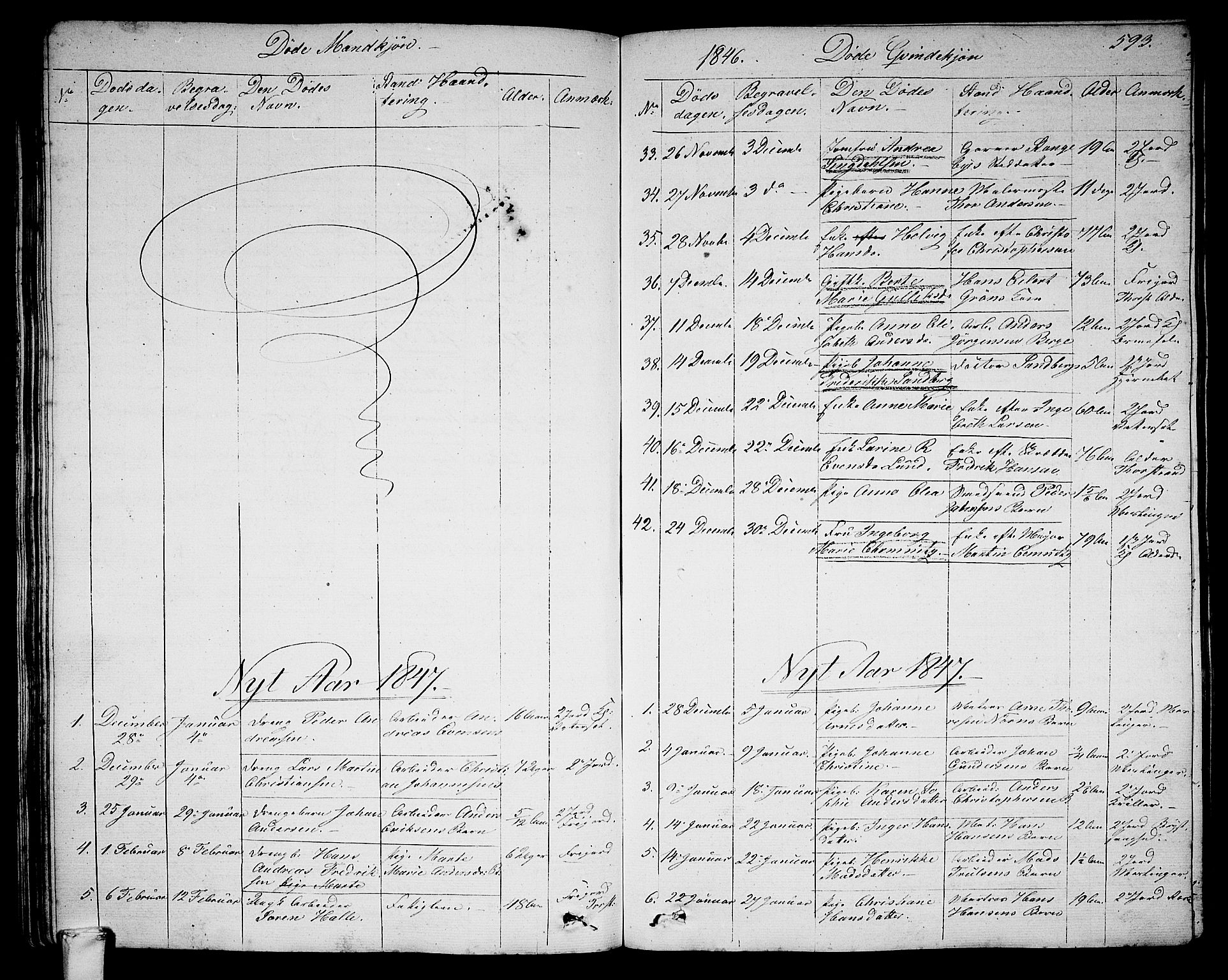 Larvik kirkebøker, AV/SAKO-A-352/G/Ga/L0003b: Parish register (copy) no. I 3B, 1830-1870, p. 593