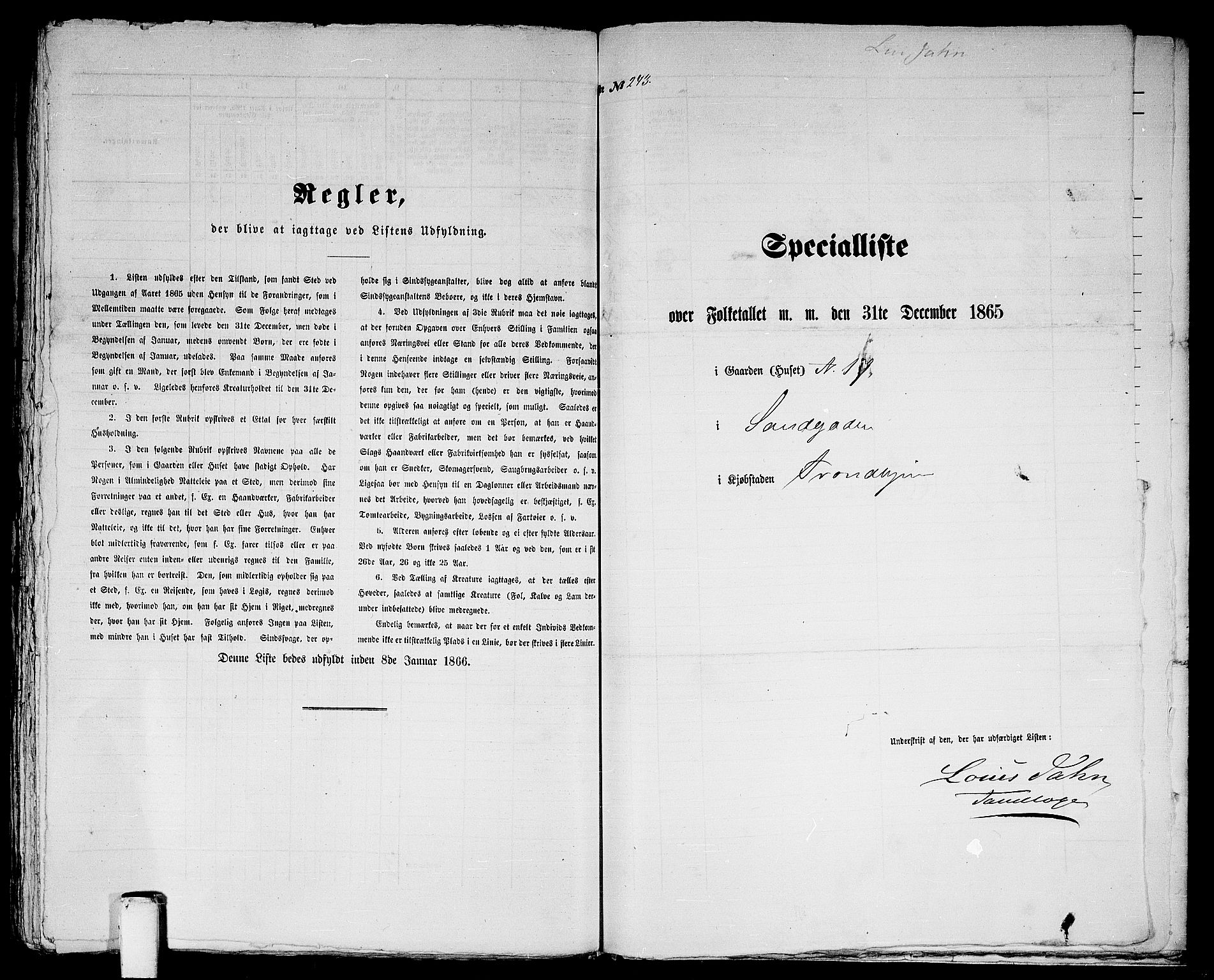 RA, 1865 census for Trondheim, 1865, p. 521