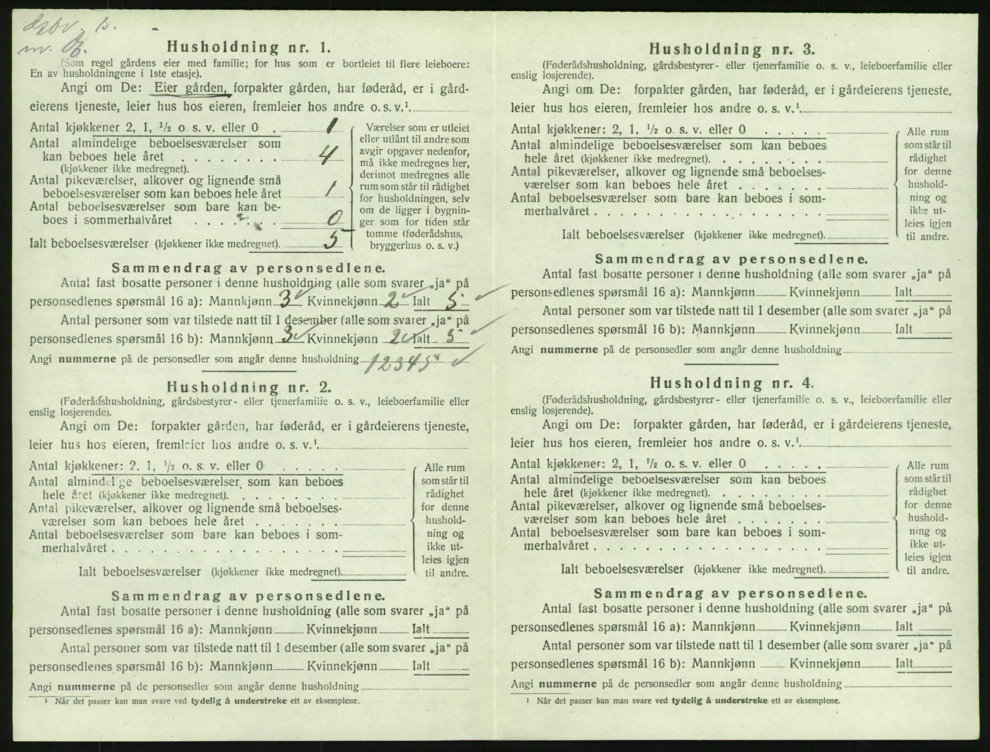 SAKO, 1920 census for Tjølling, 1920, p. 1056