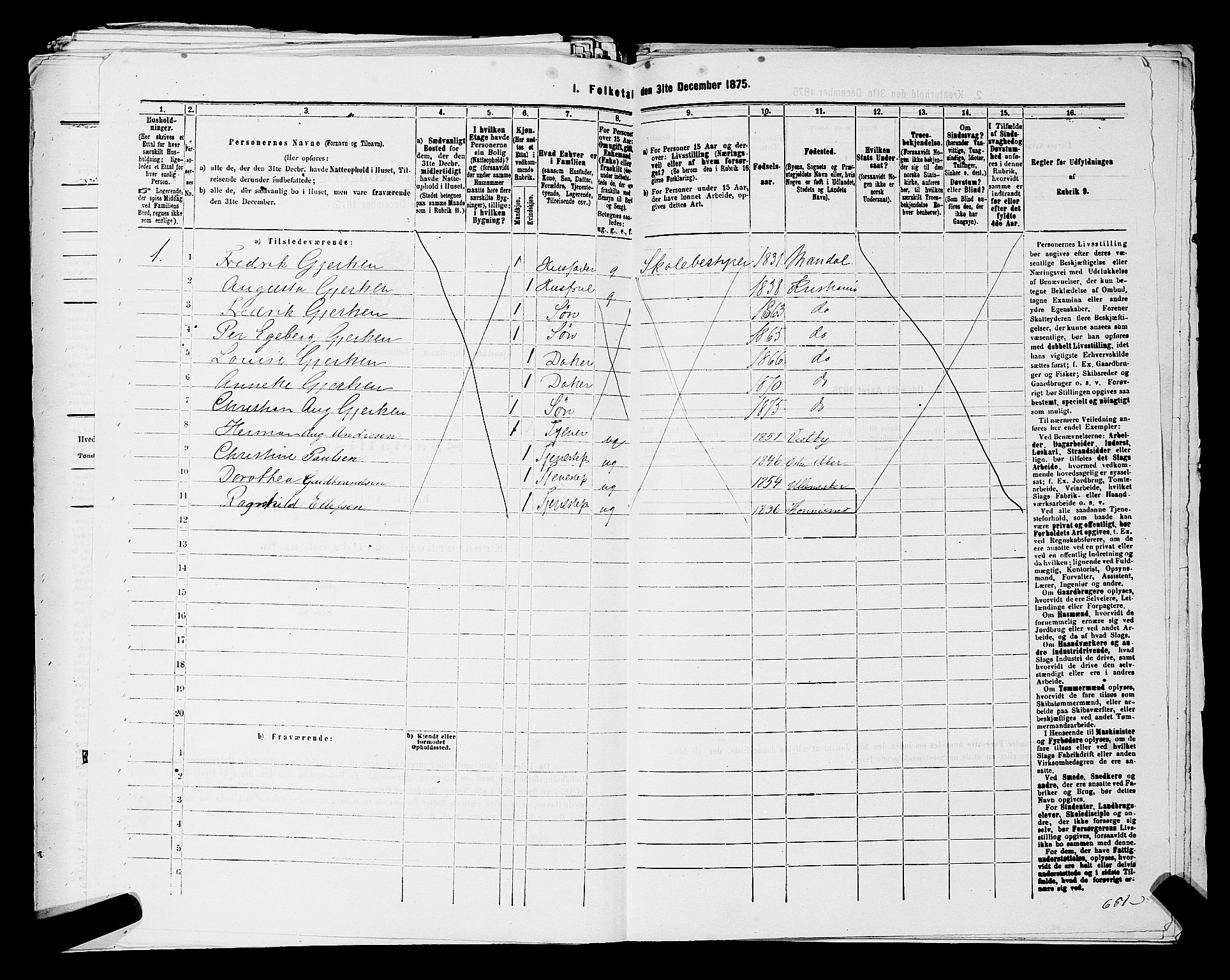 RA, 1875 census for 0301 Kristiania, 1875, p. 3572