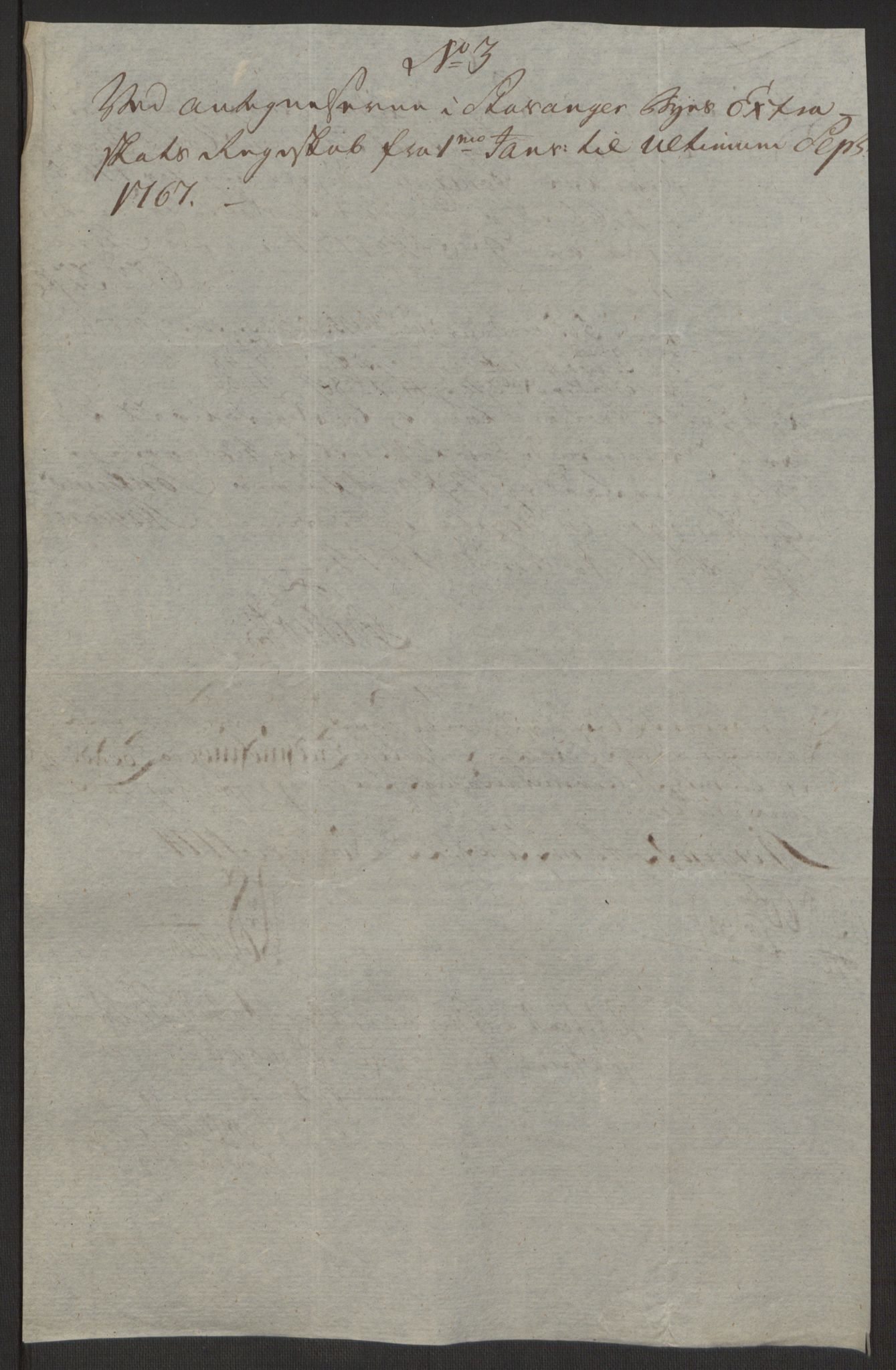 Rentekammeret inntil 1814, Reviderte regnskaper, Byregnskaper, AV/RA-EA-4066/R/Ro/L0305/0001: [O6] Kontribusjonsregnskap / Ekstraskatt, 1762-1768, p. 268