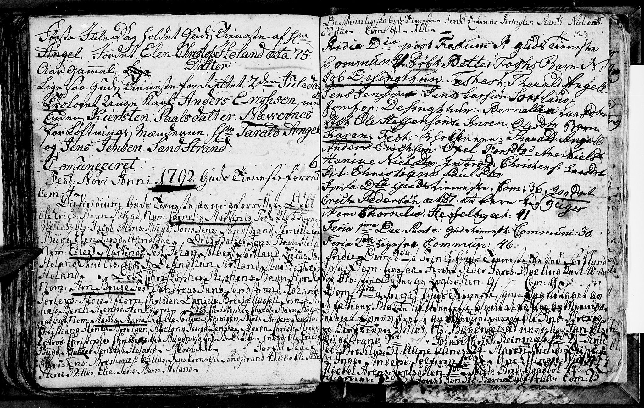 Ministerialprotokoller, klokkerbøker og fødselsregistre - Nordland, SAT/A-1459/895/L1366: Parish register (official) no. 895A01, 1730-1794, p. 129