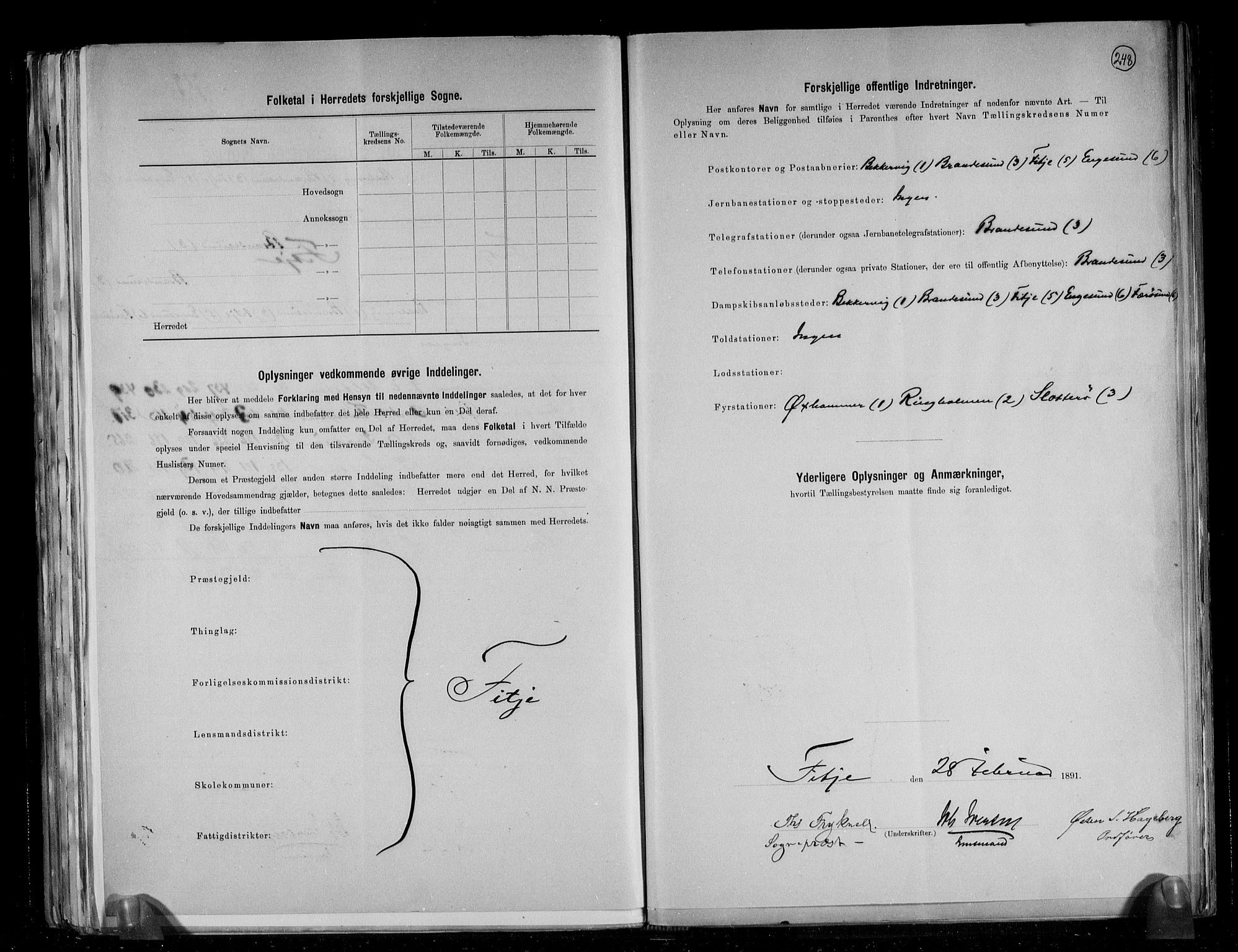 RA, 1891 census for 1222 Fitjar, 1891, p. 3