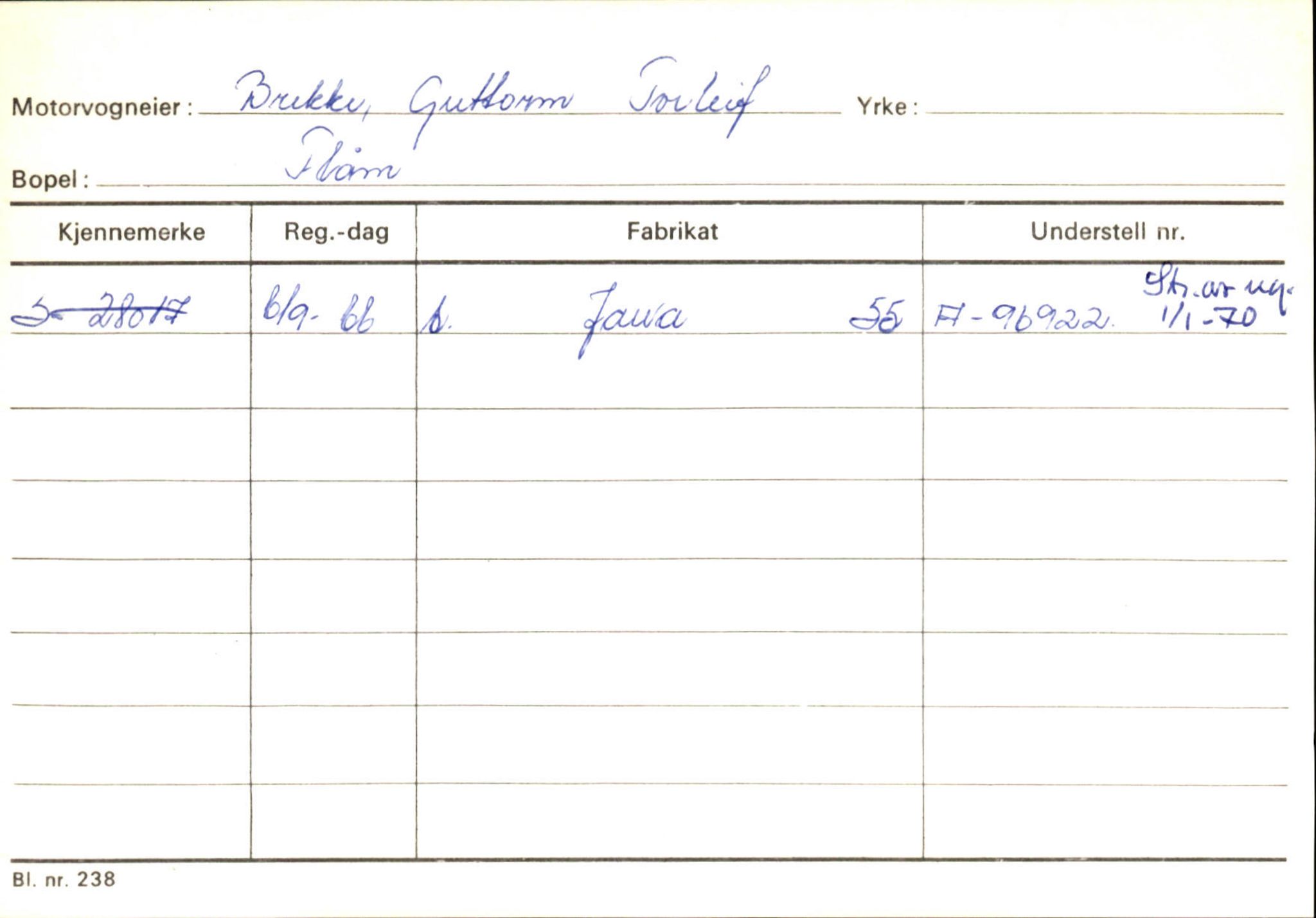 Statens vegvesen, Sogn og Fjordane vegkontor, SAB/A-5301/4/F/L0125: Eigarregister Sogndal V-Å. Aurland A-Å. Fjaler A-N, 1945-1975, p. 501