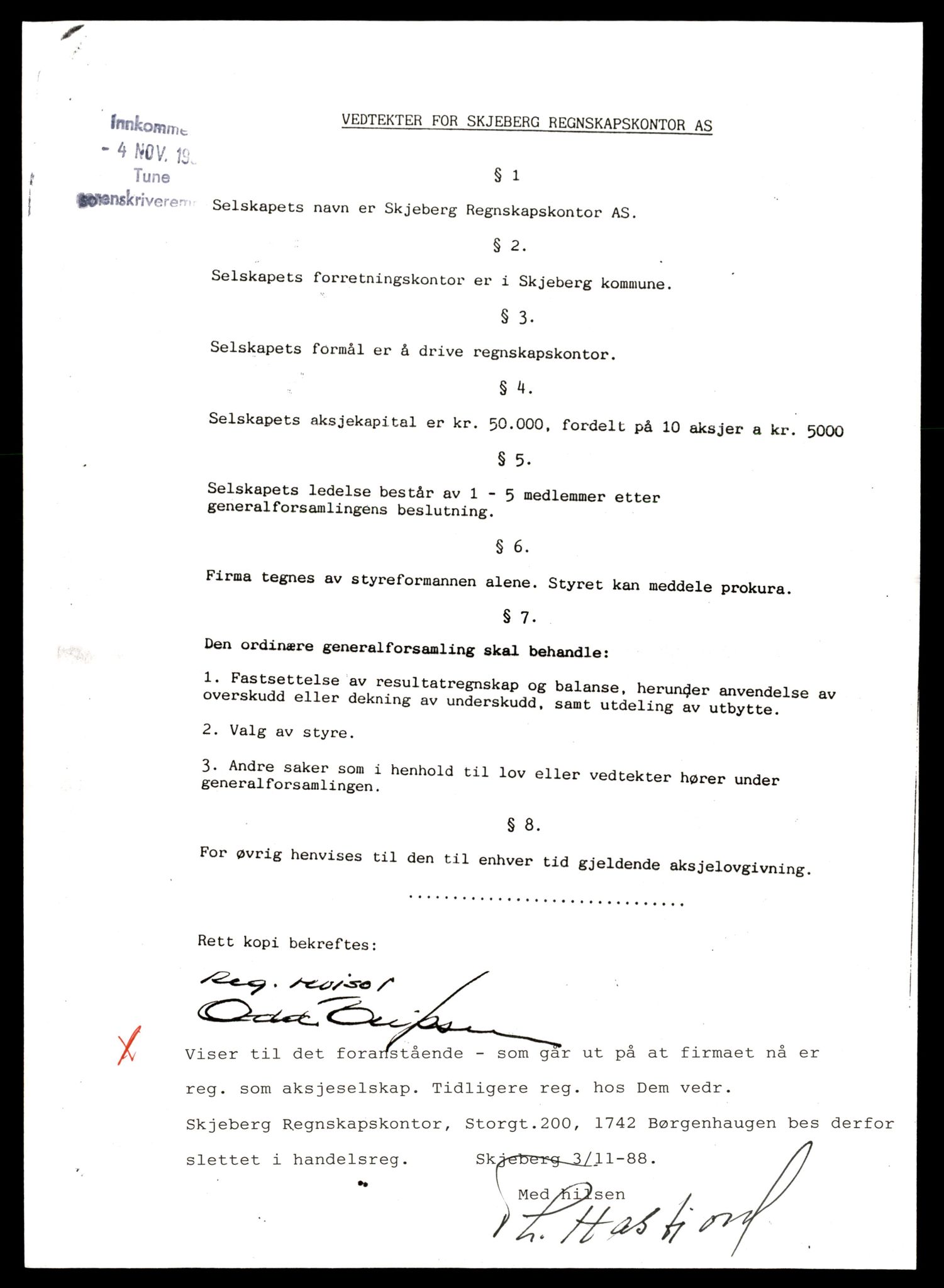 Tune sorenskriveri, SAT/A-10470/K/Ke/Kea/L0030: Enkeltmannsforetak, aksjeselskap og andelslag, Sk - Å, 1944-1990, p. 9