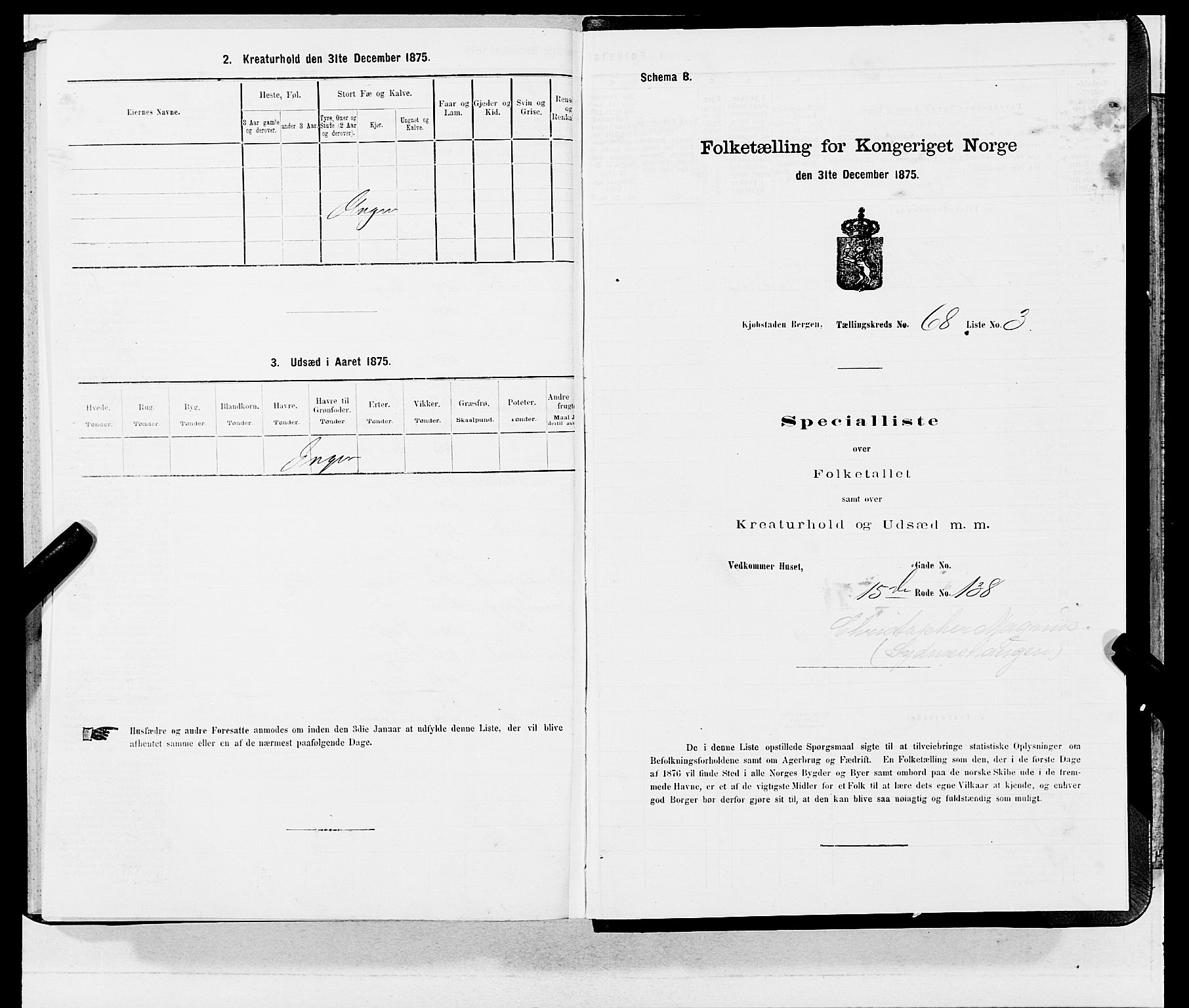 SAB, 1875 census for 1301 Bergen, 1875, p. 3605