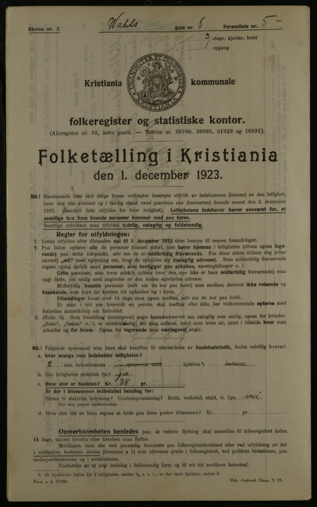 OBA, Municipal Census 1923 for Kristiania, 1923, p. 134330