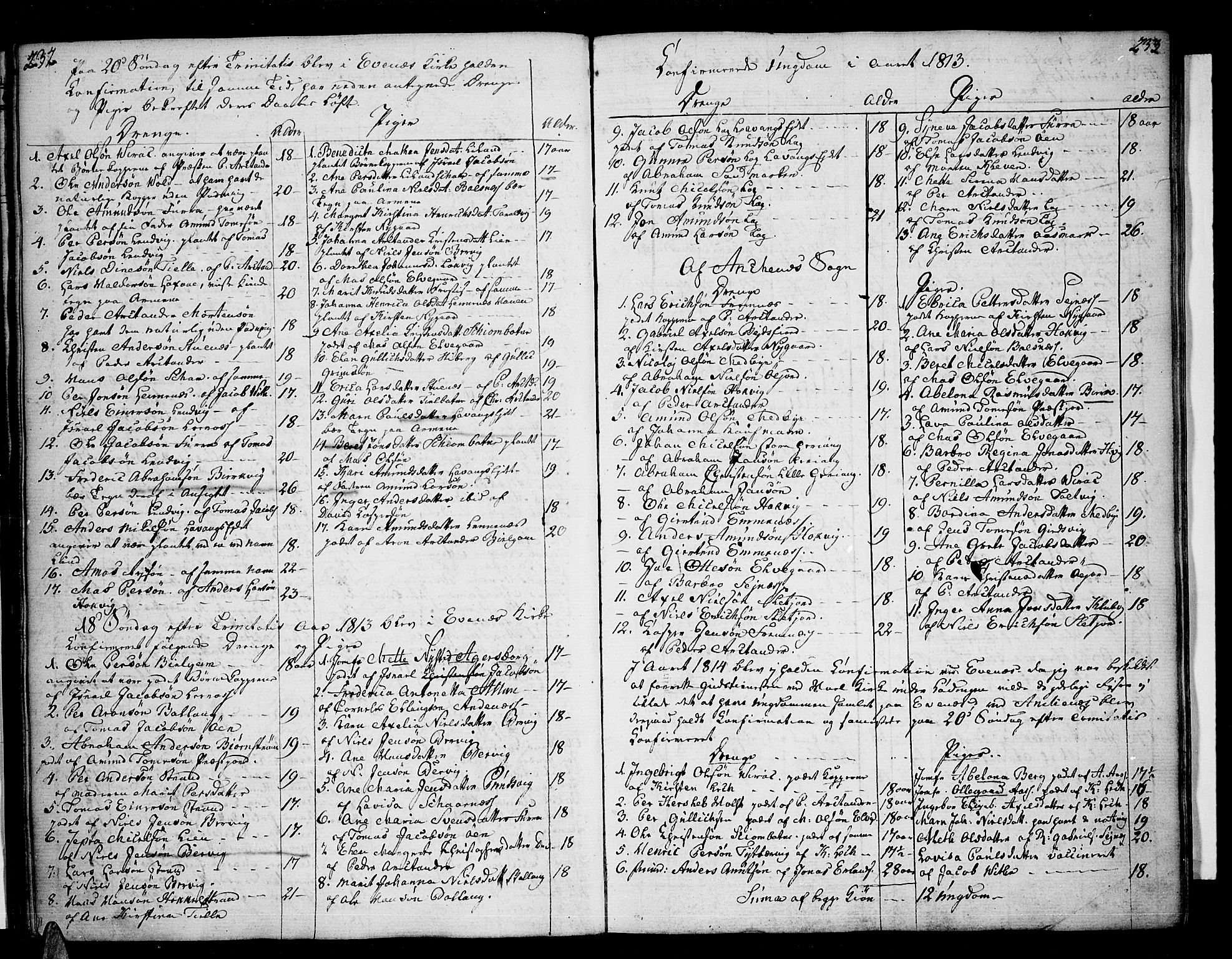 Ministerialprotokoller, klokkerbøker og fødselsregistre - Nordland, SAT/A-1459/863/L0893: Parish register (official) no. 863A05, 1794-1821, p. 232-233