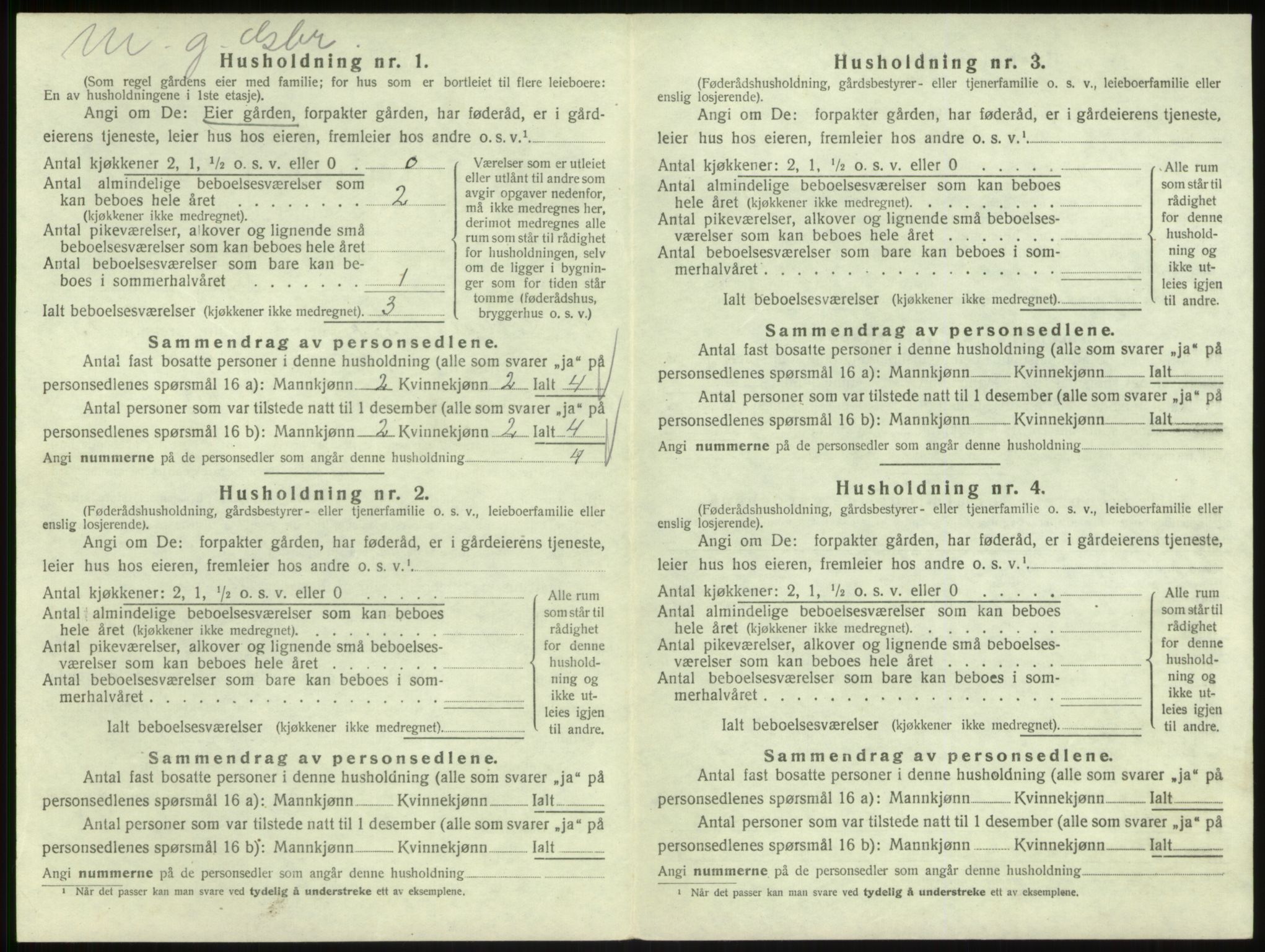 SAB, 1920 census for Hyllestad, 1920, p. 752