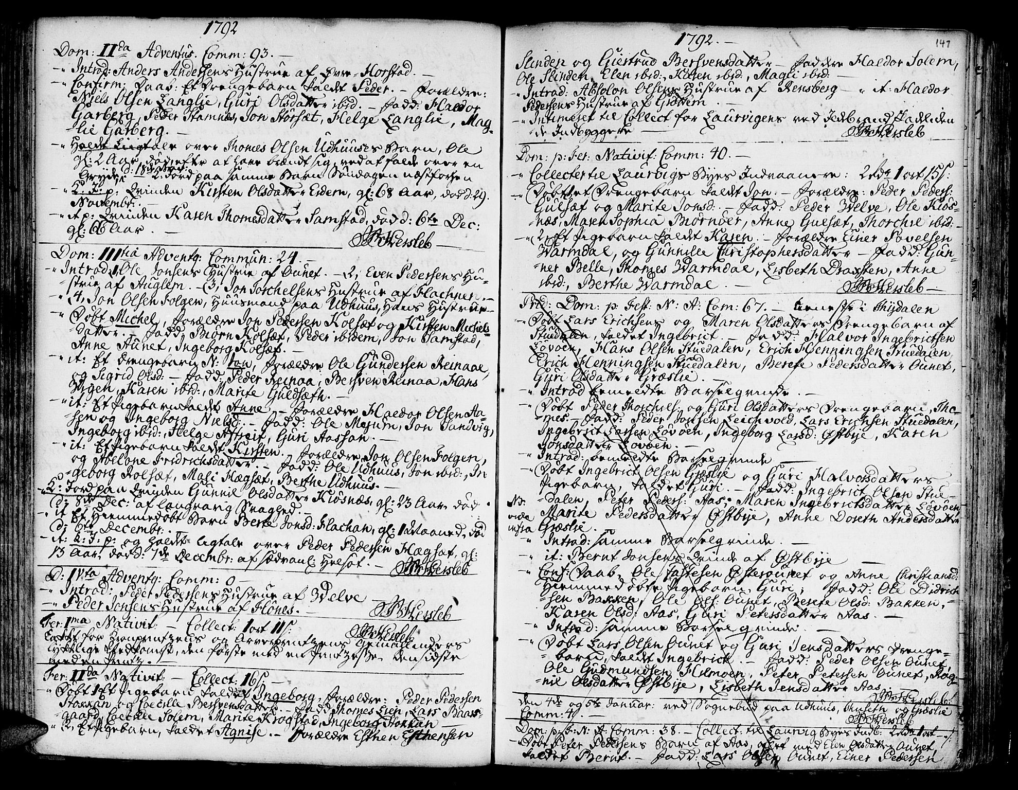 Ministerialprotokoller, klokkerbøker og fødselsregistre - Sør-Trøndelag, SAT/A-1456/695/L1138: Parish register (official) no. 695A02 /1, 1757-1801, p. 147