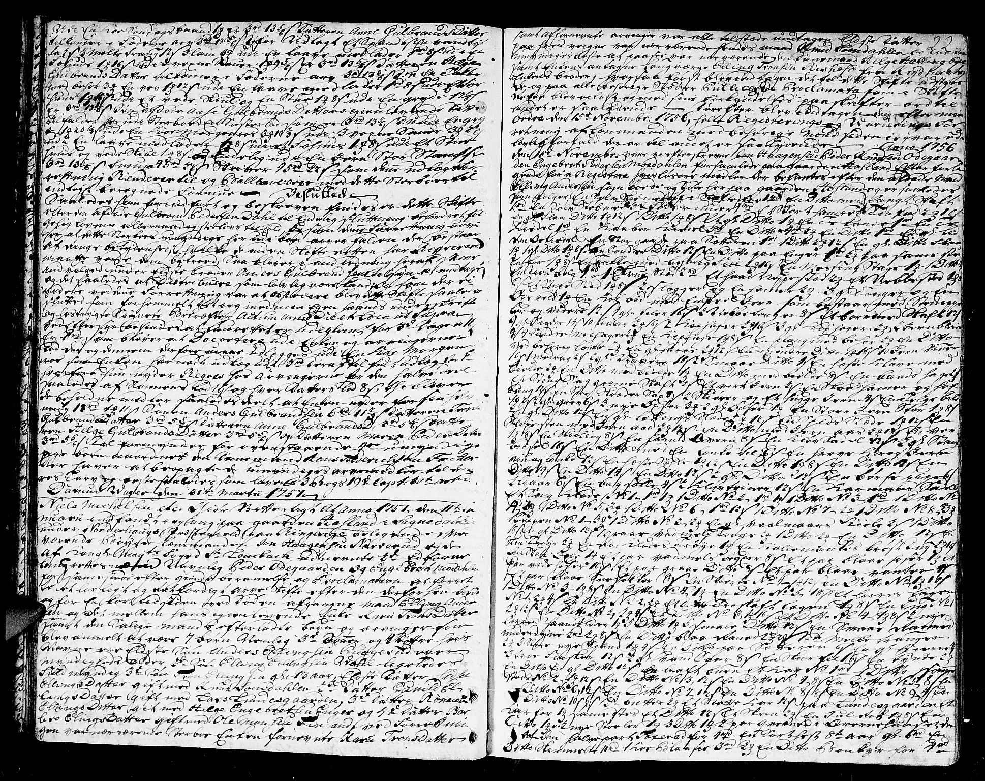 Ringerike og Hallingdal sorenskriveri, AV/SAKO-A-81/H/Ha/L0017: Skifteprotokoll, 1756-1763, p. 21b-22a
