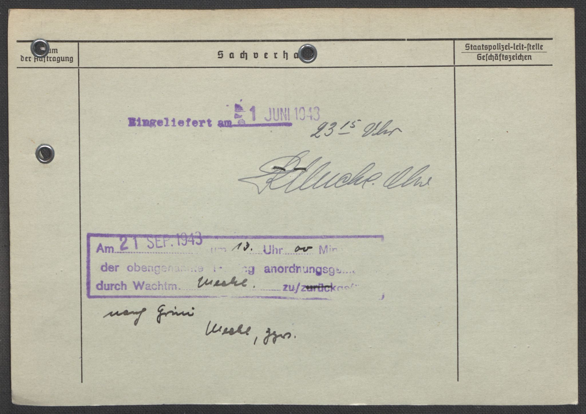 Befehlshaber der Sicherheitspolizei und des SD, AV/RA-RAFA-5969/E/Ea/Eaa/L0008: Register over norske fanger i Møllergata 19: Oelze-Ru, 1940-1945, p. 925