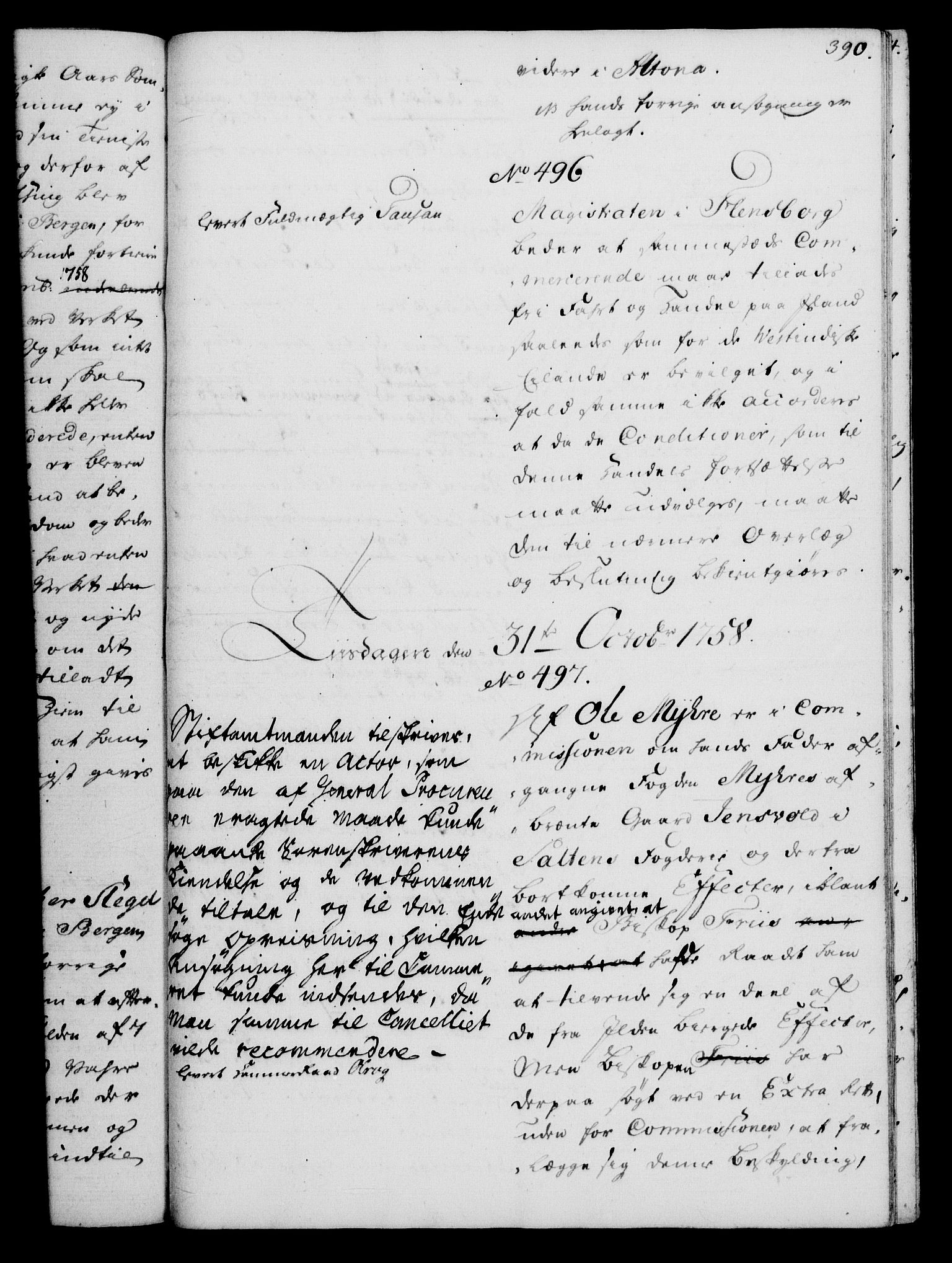 Rentekammeret, Kammerkanselliet, AV/RA-EA-3111/G/Gh/Gha/L0034: Norsk ekstraktmemorialprotokoll (merket RK 53.79), 1756-1759, p. 390