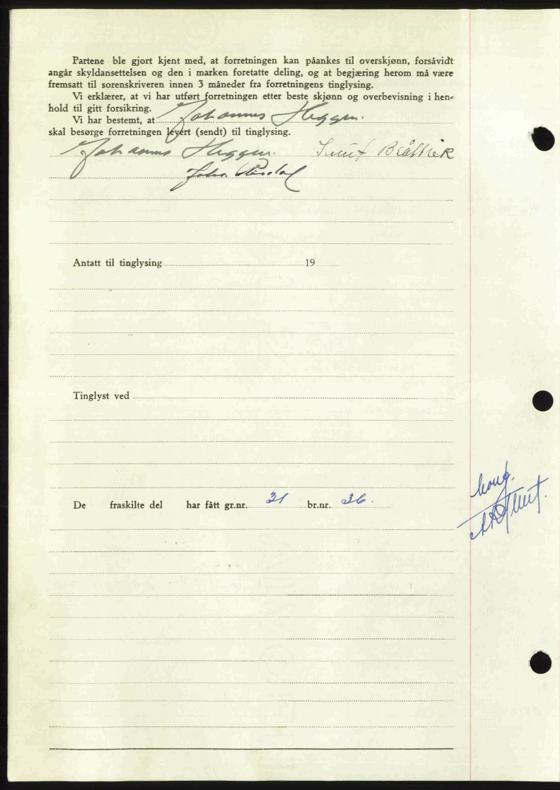 Nordmøre sorenskriveri, AV/SAT-A-4132/1/2/2Ca: Mortgage book no. A113, 1949-1950, Diary no: : 3308/1949