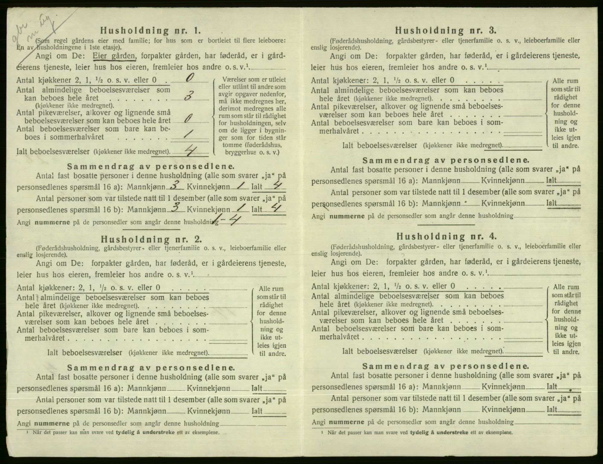 SAB, 1920 census for Voss, 1920, p. 2326