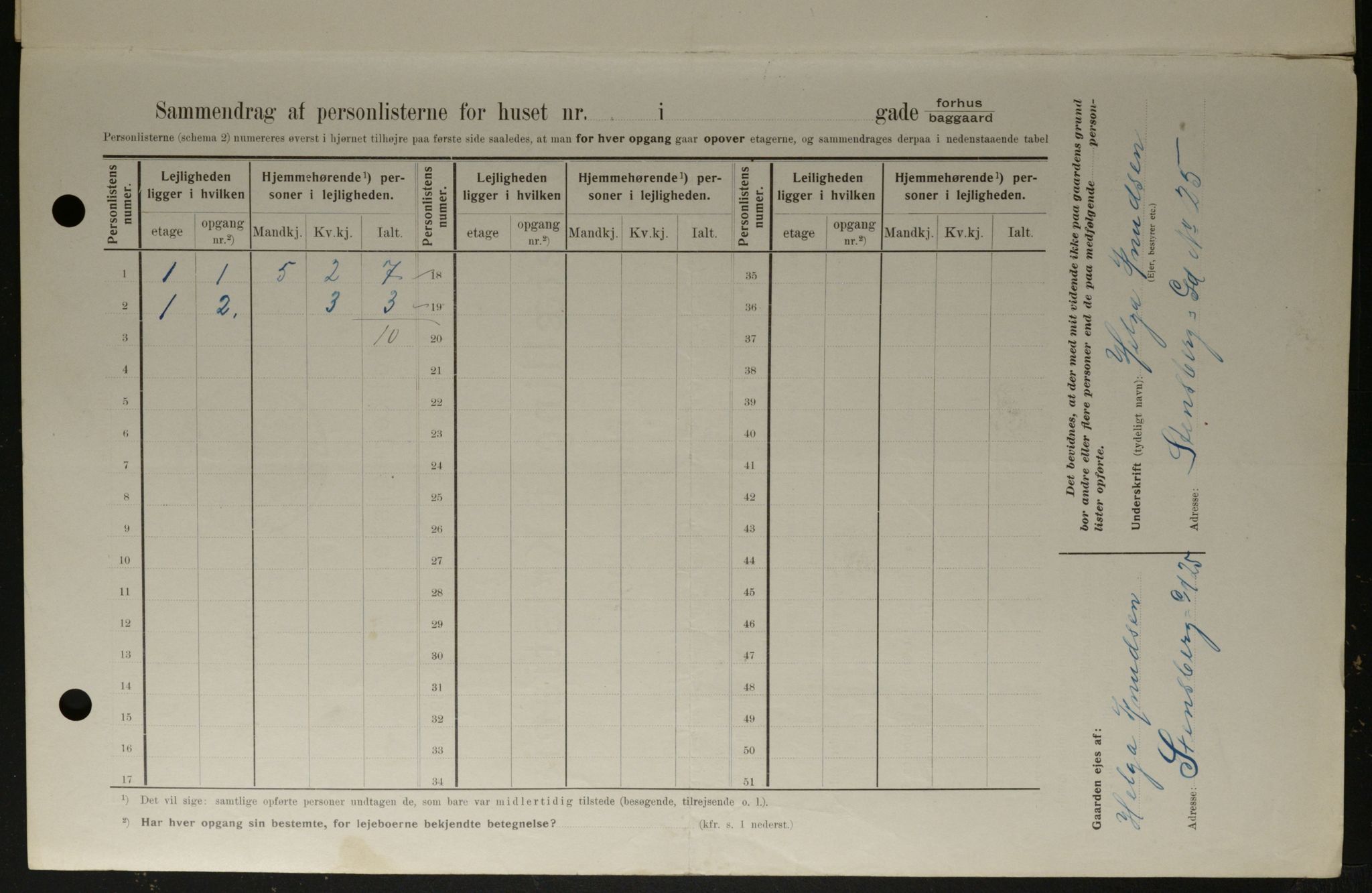OBA, Municipal Census 1908 for Kristiania, 1908, p. 96758