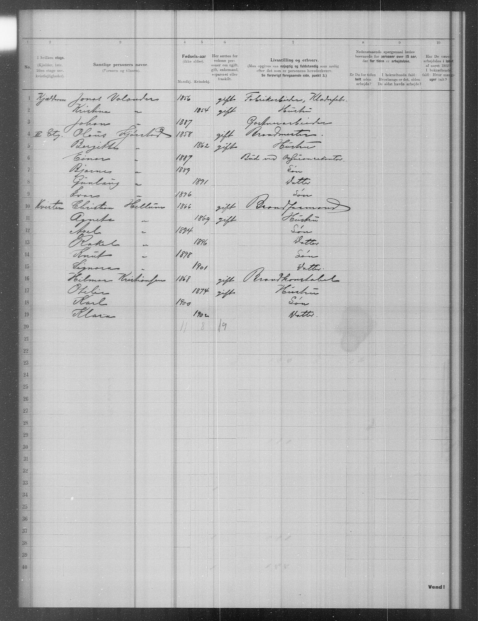 OBA, Municipal Census 1902 for Kristiania, 1902, p. 16489