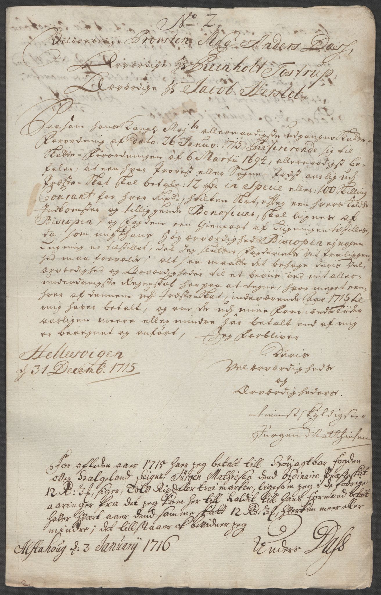 Rentekammeret inntil 1814, Reviderte regnskaper, Fogderegnskap, AV/RA-EA-4092/R65/L4513: Fogderegnskap Helgeland, 1714-1715, p. 555