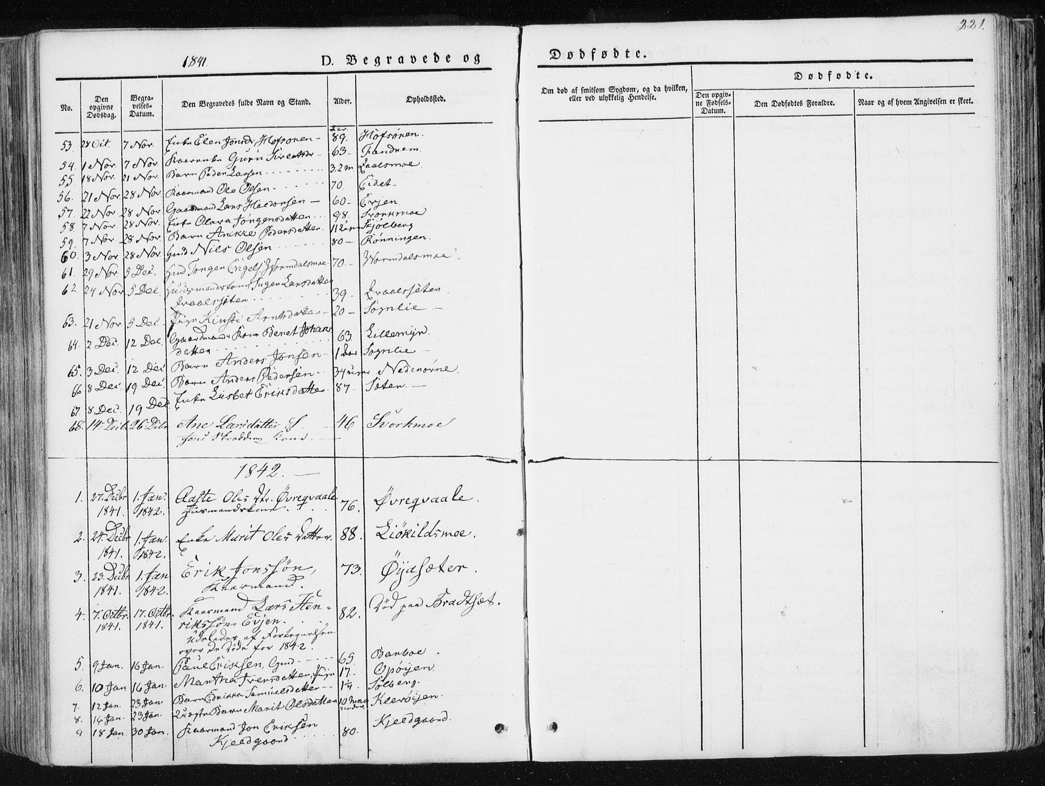 Ministerialprotokoller, klokkerbøker og fødselsregistre - Sør-Trøndelag, SAT/A-1456/668/L0805: Parish register (official) no. 668A05, 1840-1853, p. 221