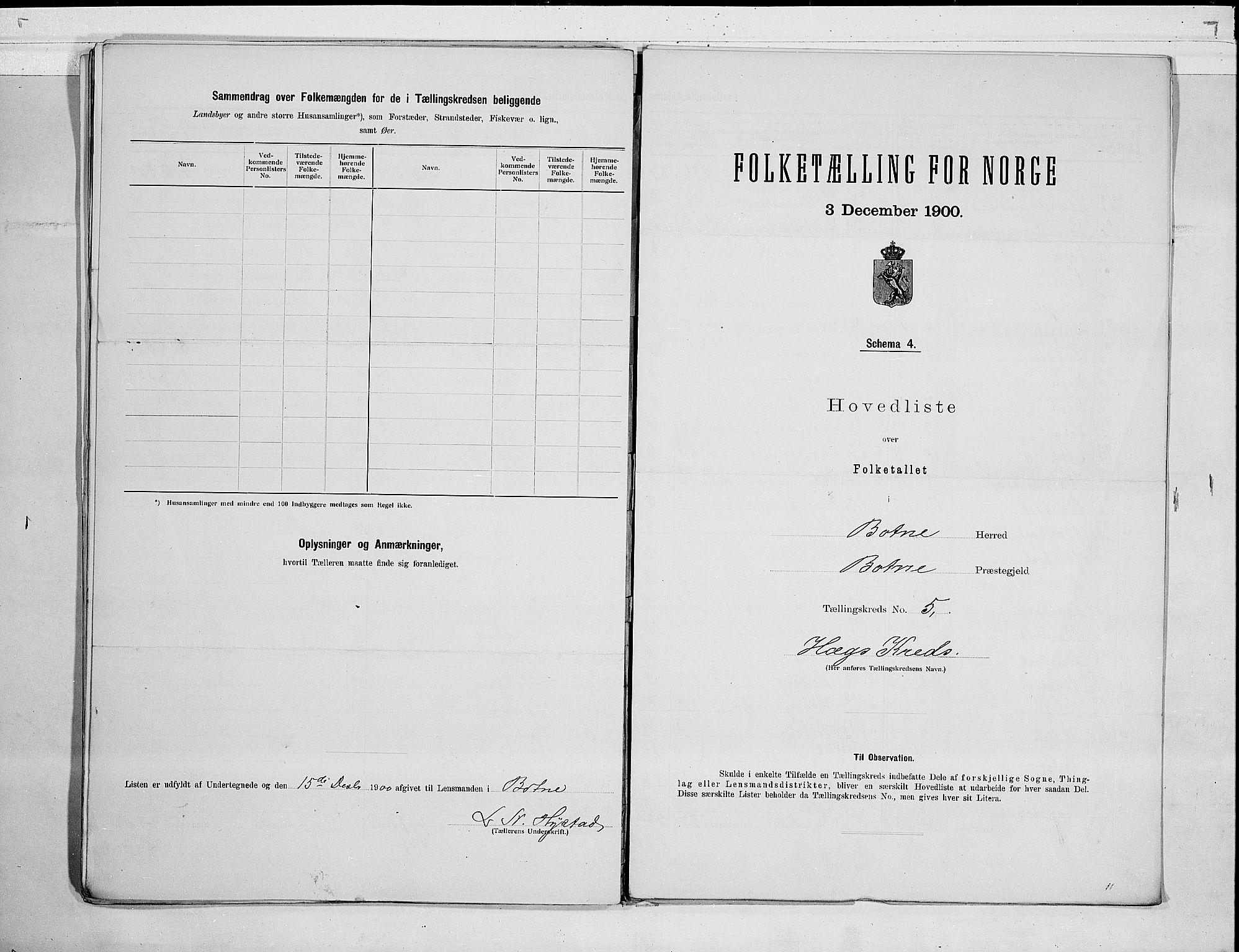 RA, 1900 census for Botne, 1900, p. 12