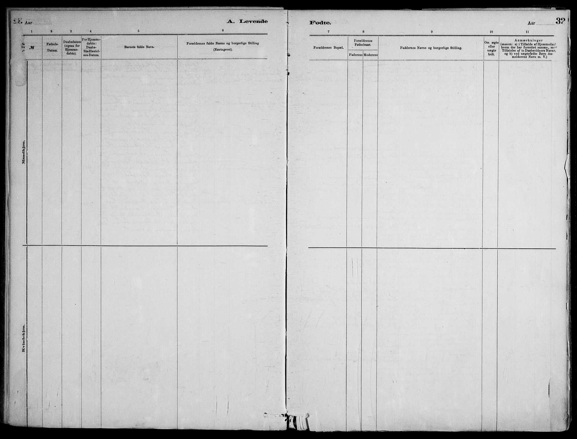 Skoger kirkebøker, AV/SAKO-A-59/F/Fb/L0001: Parish register (official) no. II 1, 1885-1913, p. 32