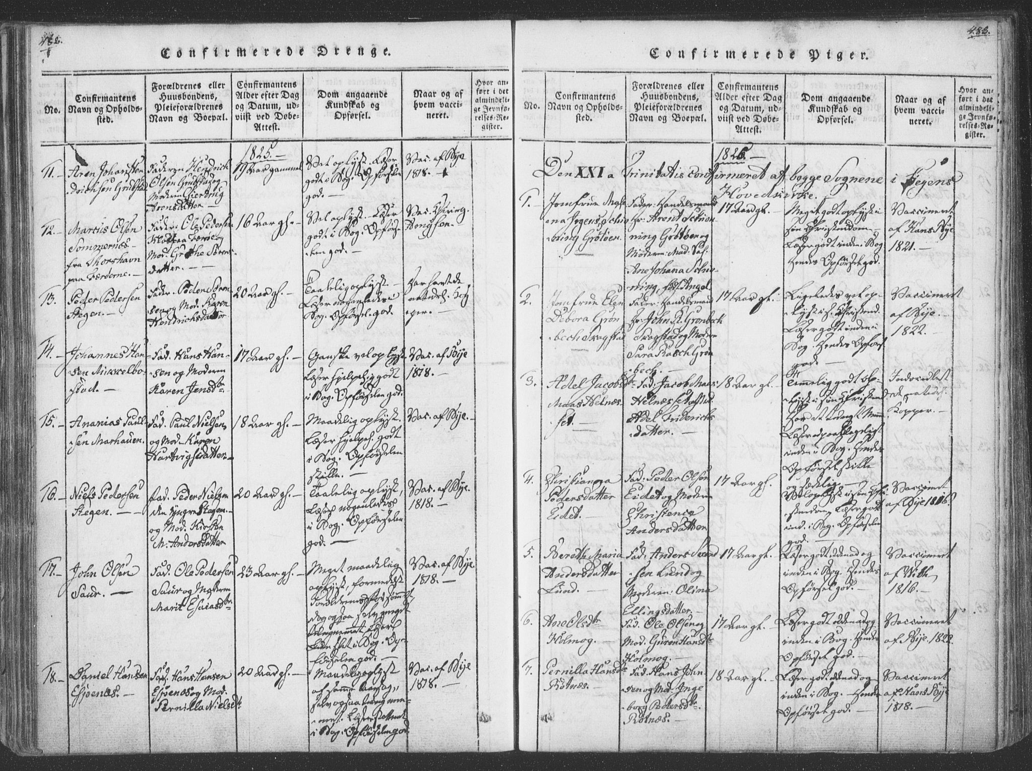 Ministerialprotokoller, klokkerbøker og fødselsregistre - Nordland, AV/SAT-A-1459/855/L0798: Parish register (official) no. 855A06, 1821-1835, p. 482-483