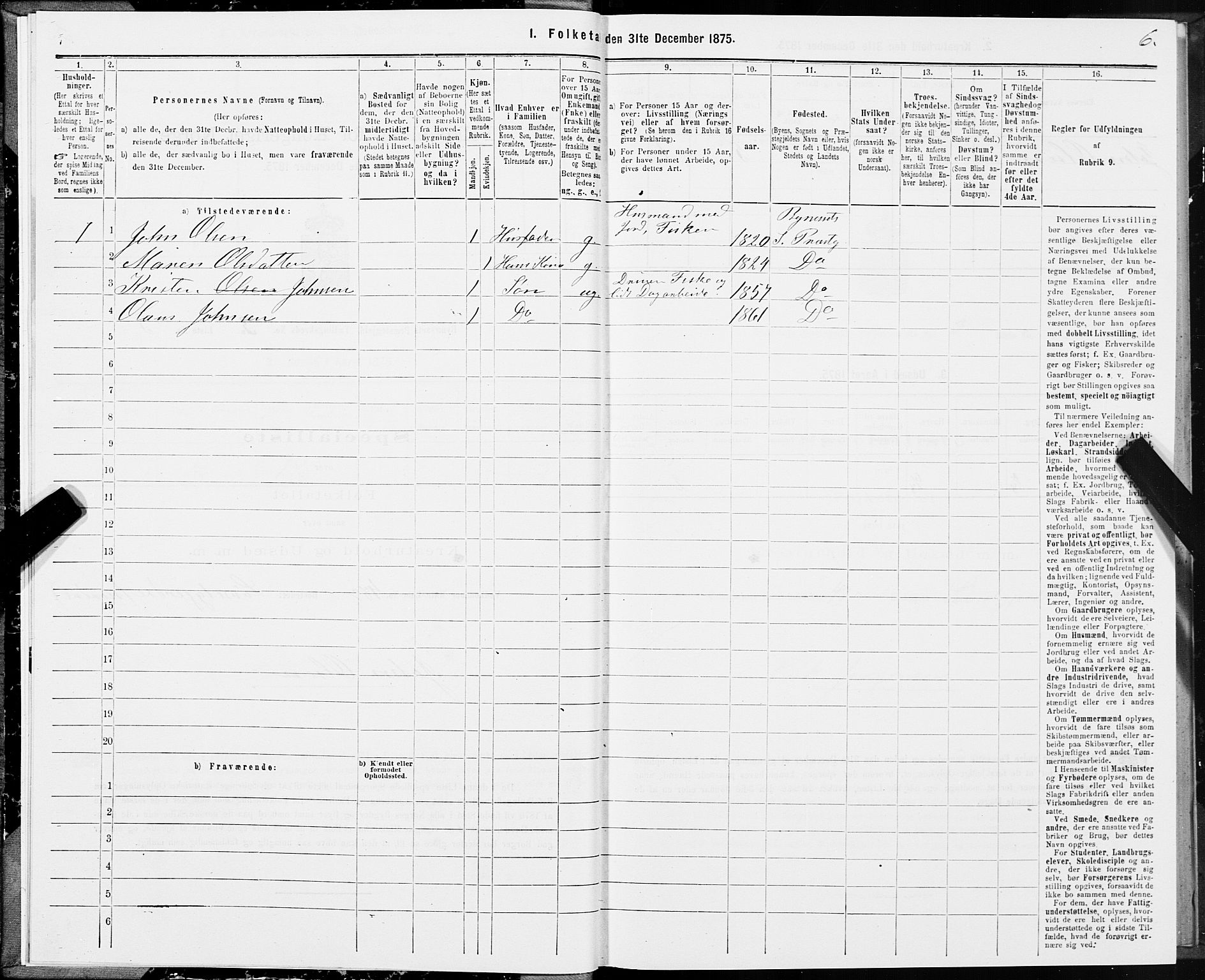 SAT, 1875 census for 1655P Byneset, 1875, p. 2006