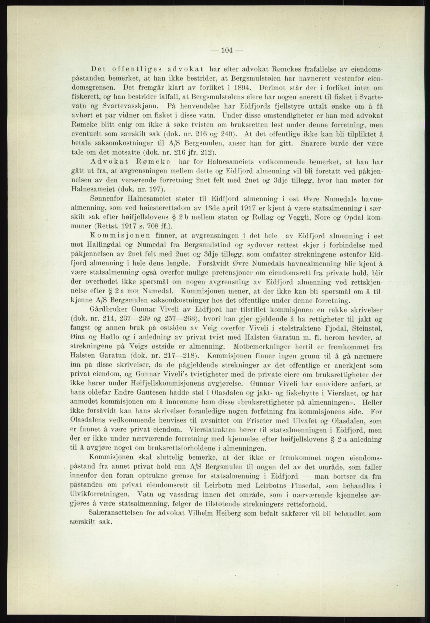 Høyfjellskommisjonen, AV/RA-S-1546/X/Xa/L0001: Nr. 1-33, 1909-1953, p. 710