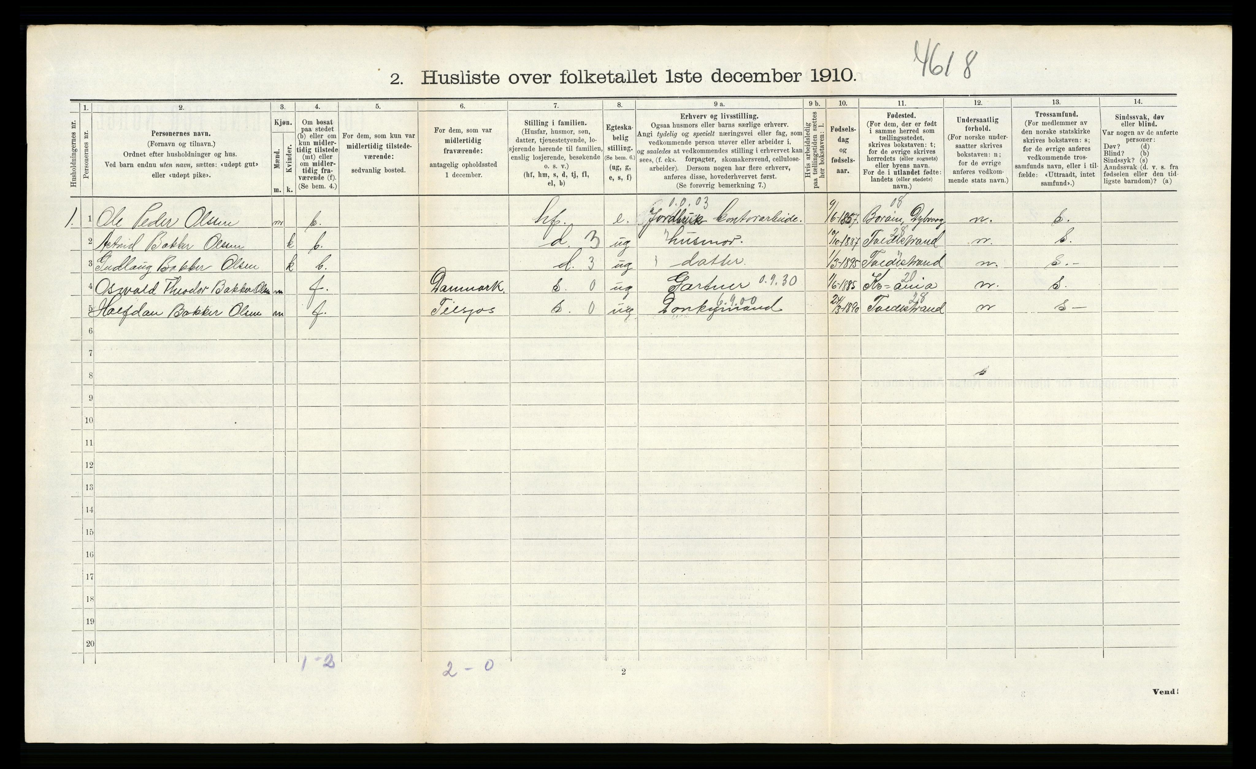 RA, 1910 census for Holt, 1910, p. 1375