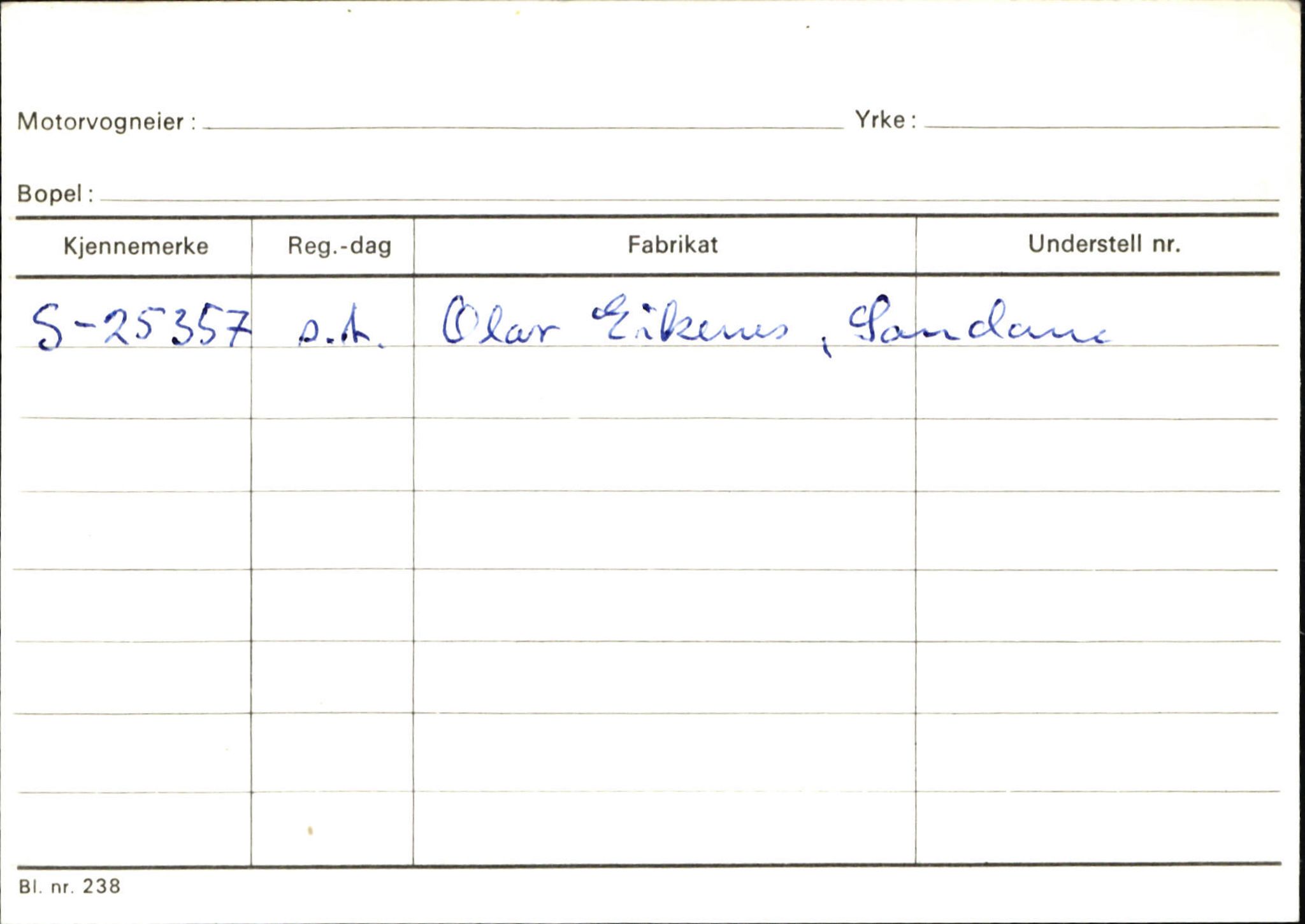 Statens vegvesen, Sogn og Fjordane vegkontor, AV/SAB-A-5301/4/F/L0131: Eigarregister Høyanger P-Å. Stryn S-Å, 1945-1975, p. 2580