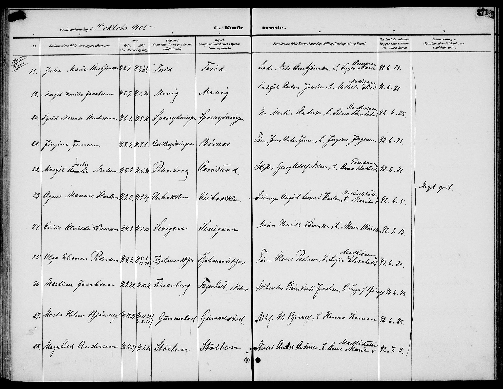 Nøtterøy kirkebøker, AV/SAKO-A-354/F/Fa/L0009: Parish register (official) no. I 9, 1894-1907, p. 271